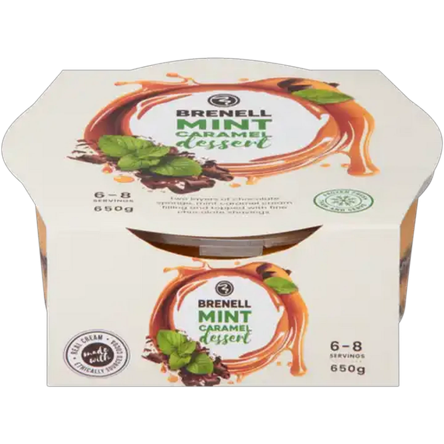Image of Brenell Frozen Mint Caramel Dessert 650g