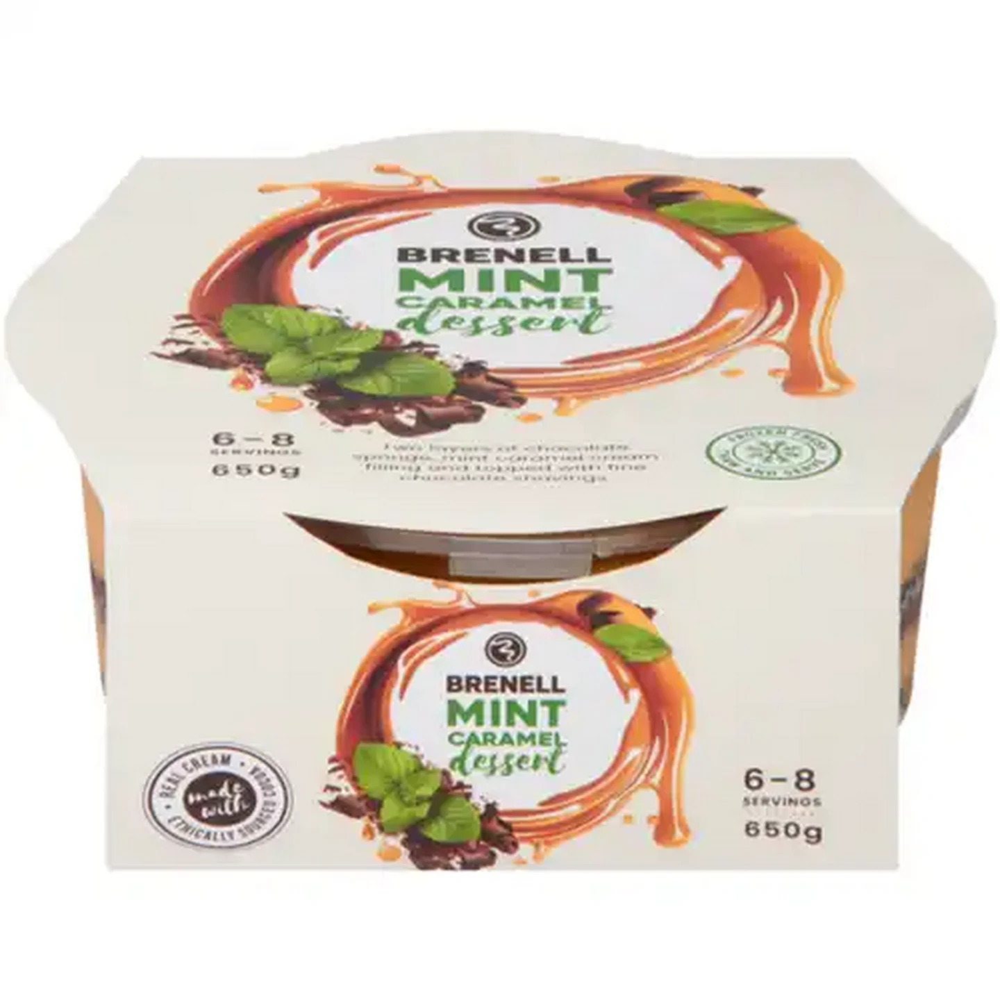 Image of Brenell Frozen Mint Caramel Dessert 650g