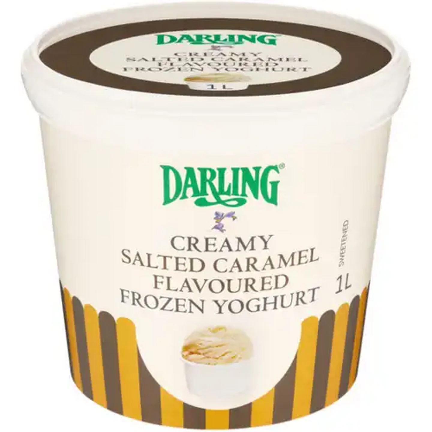 Image of Darling Salted Caramel Flavoured Creamy Frozen Yoghurt 1L