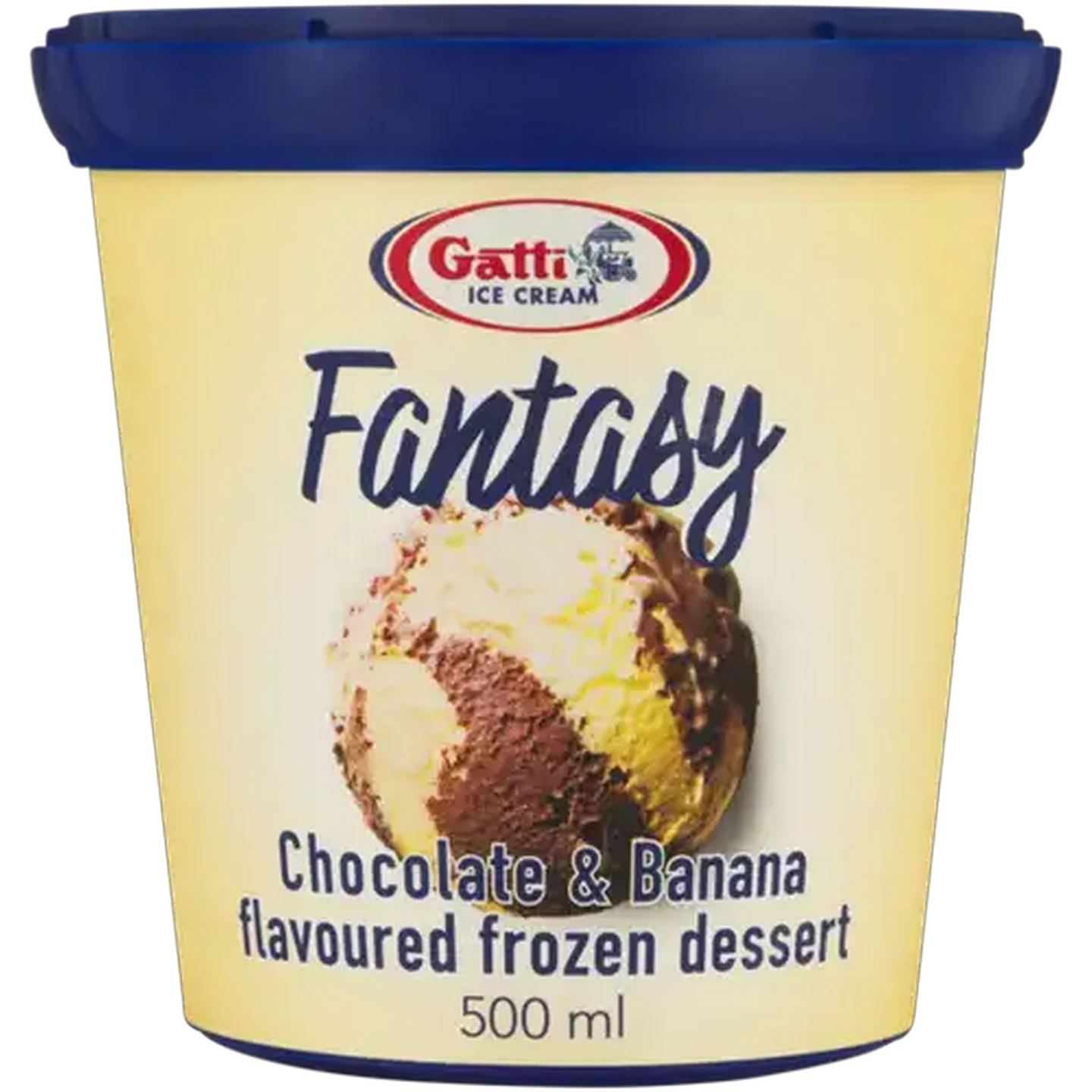 Image of Gatti Ice Cream Fantasy Chocolate & Banana Flavoured Frozen Dessert 500ml
