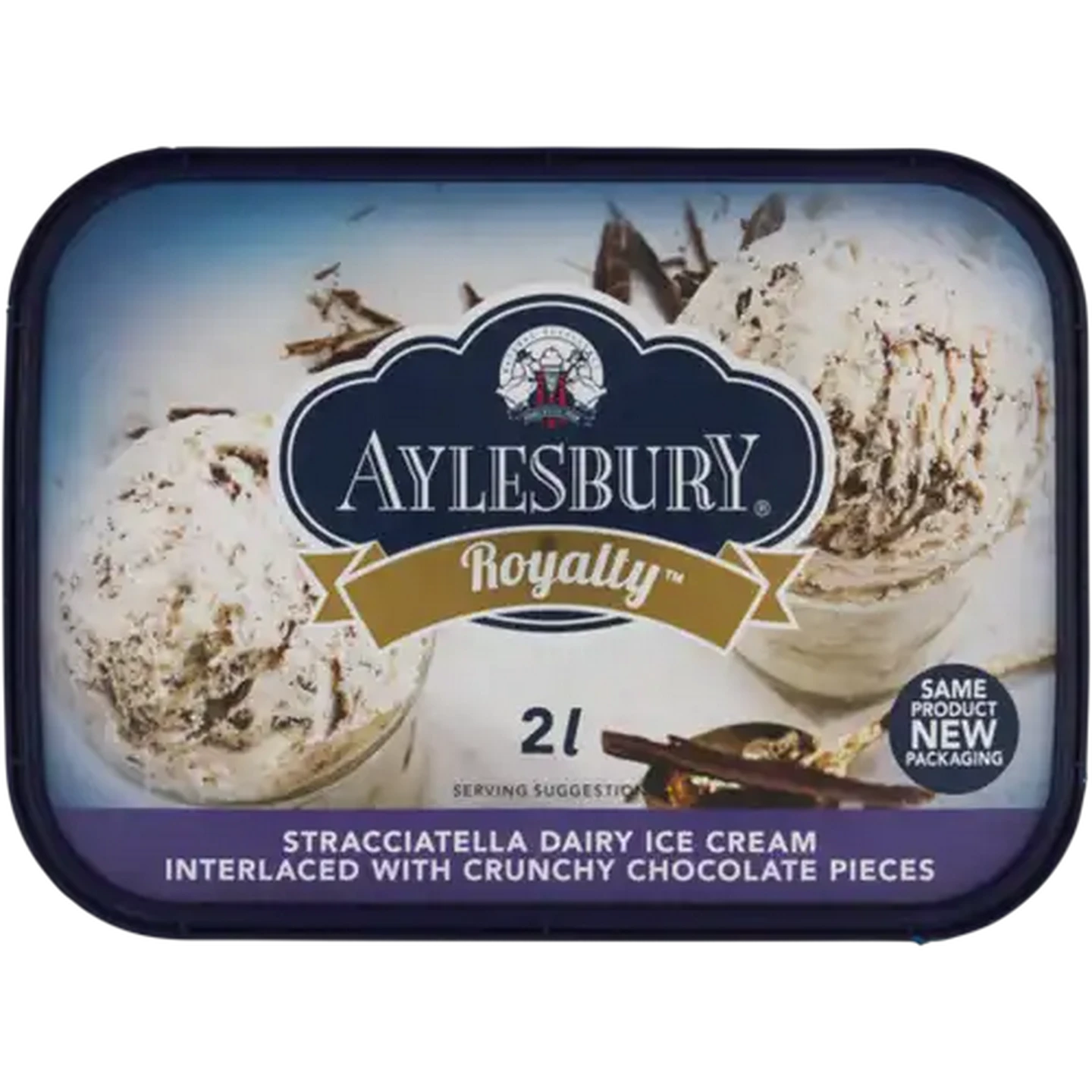 Image of Aylesbury Royalty Stracciatella Flavoured Dairy Ice Cream 2L