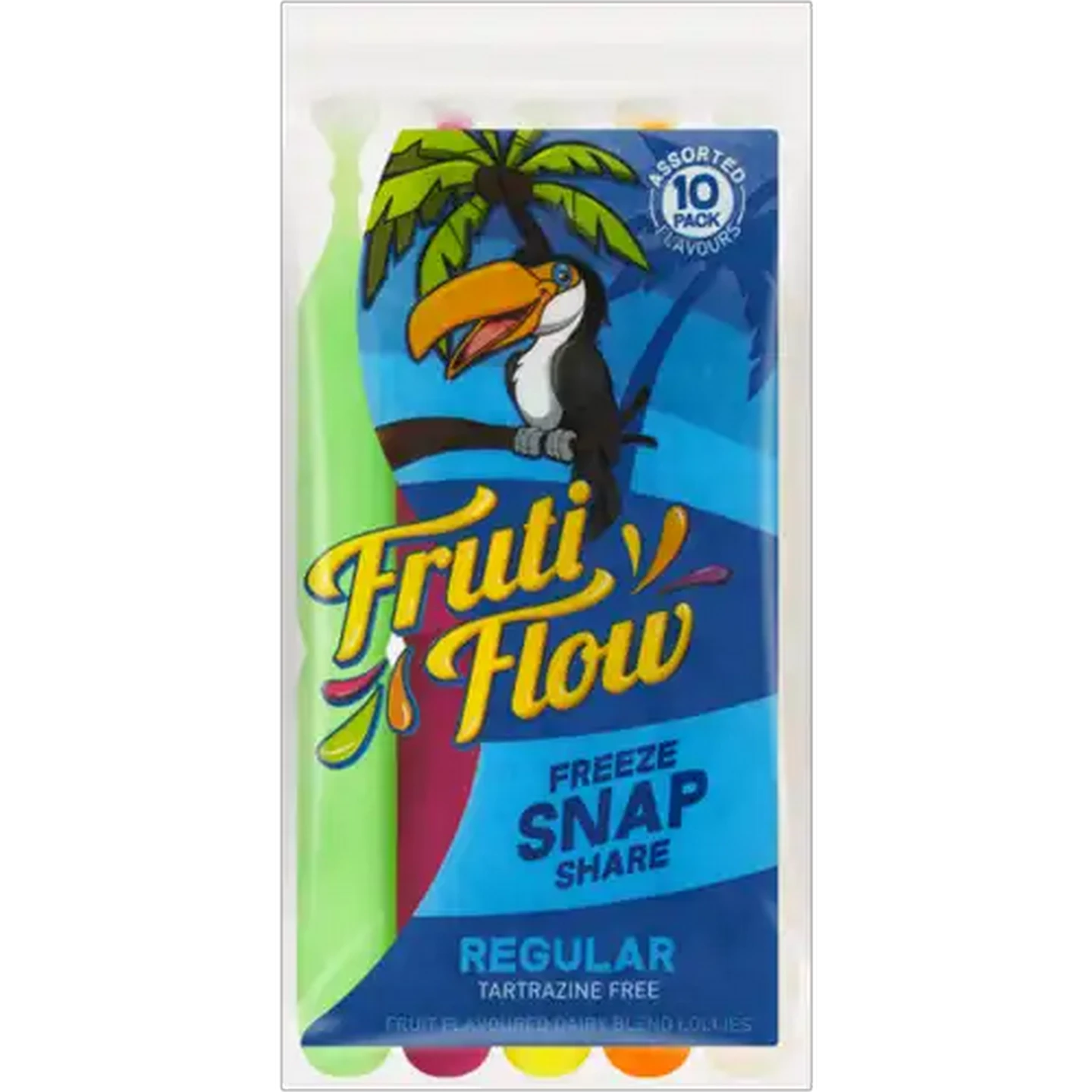Image of Fruti Flow Assorted Regular Dairy Blend Lollies 10 x 90ml