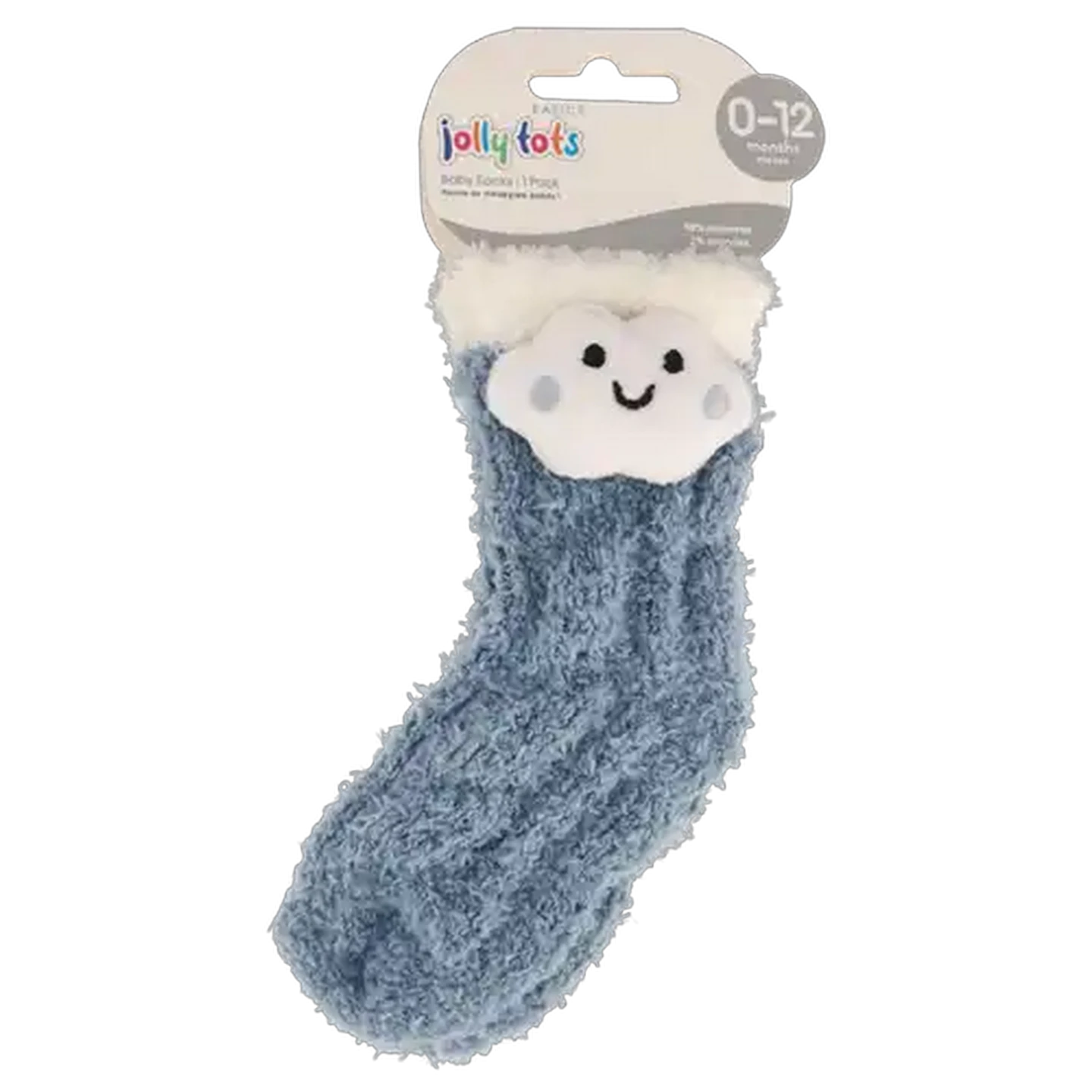 Image of Jolly Tots Blue 3D Cosy Baby Socks 0-12 Months