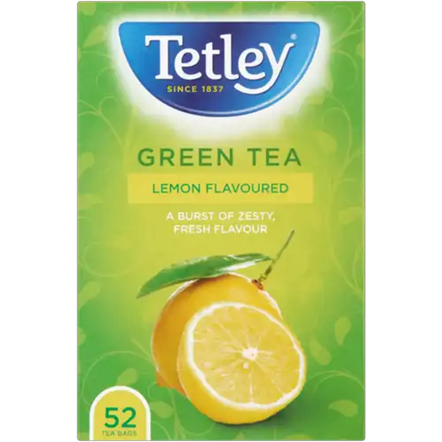 Image of Tetley Lemon Flavoured Green Tea Bags 52 Pack
