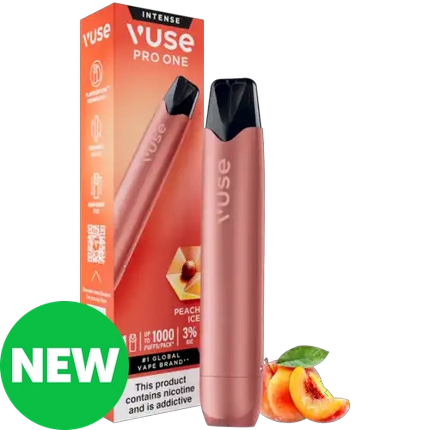 Image of Vuse Pro One Peach Ice 3% Reusable Vape Device 2ml (Non-Refundable. Non-Returnable.)