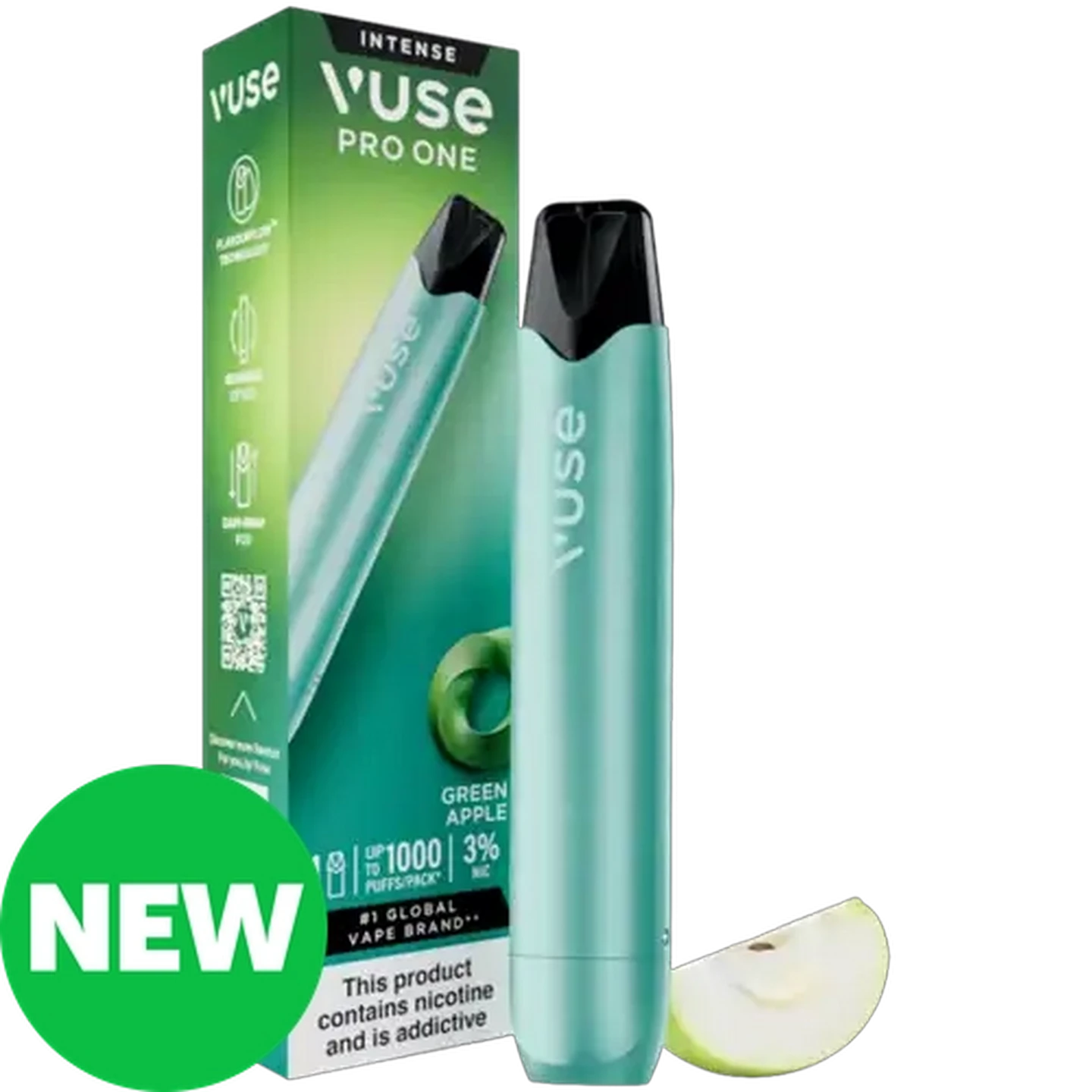 Image of Vuse Pro One Green Apple 3% Reusable Vape Device 2ml (Non-Refundable. Non-Returnable.)