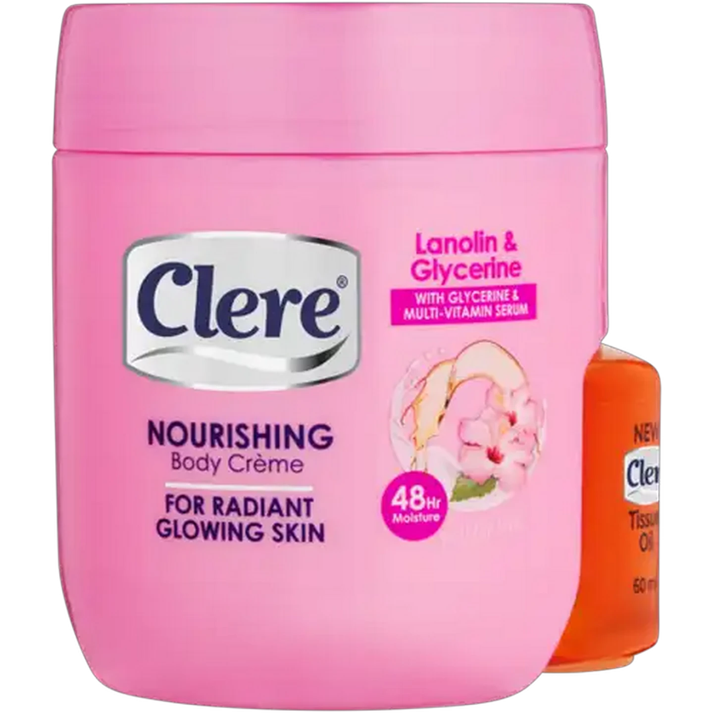 Image of Clere Lanolin & Glycerine Nourishing Body Crème with Tissue Oil 2 Pack