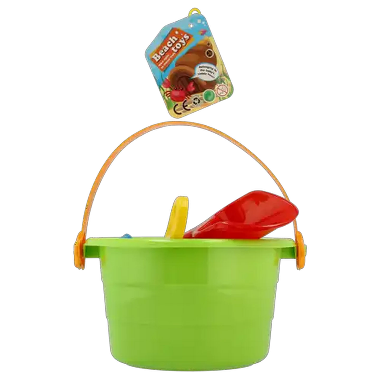 Image of Beach Toy's Bucket with Accessories 6 Piece (Colour May Vary)
