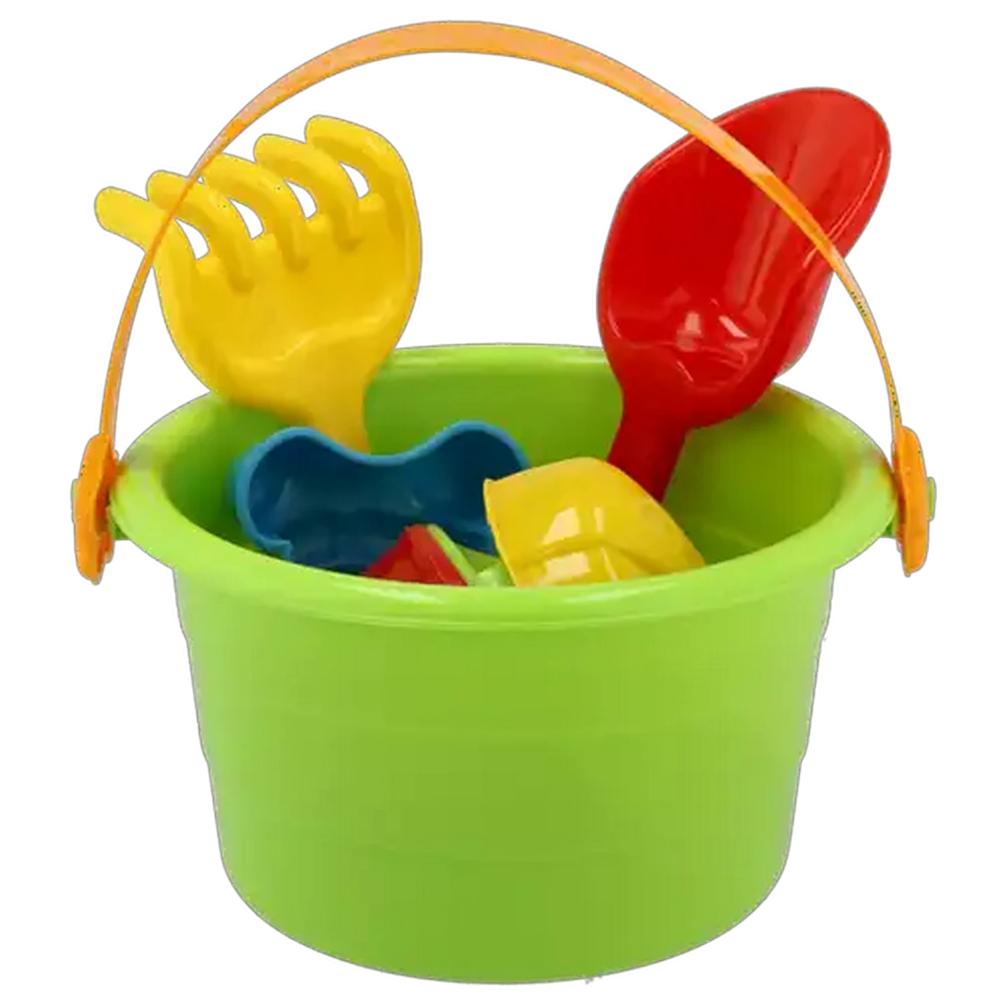 Image of Beach Toy's Bucket with Accessories 6 Piece (Colour May Vary)