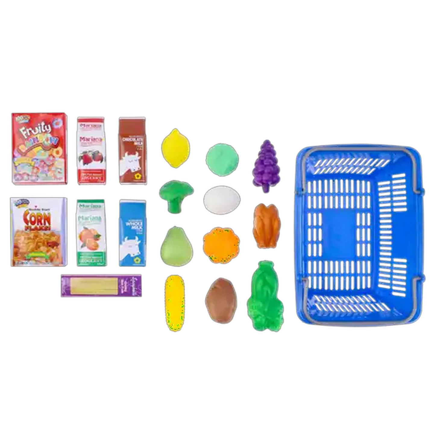 Image of Shopping Basket And Play Food Toy Set
