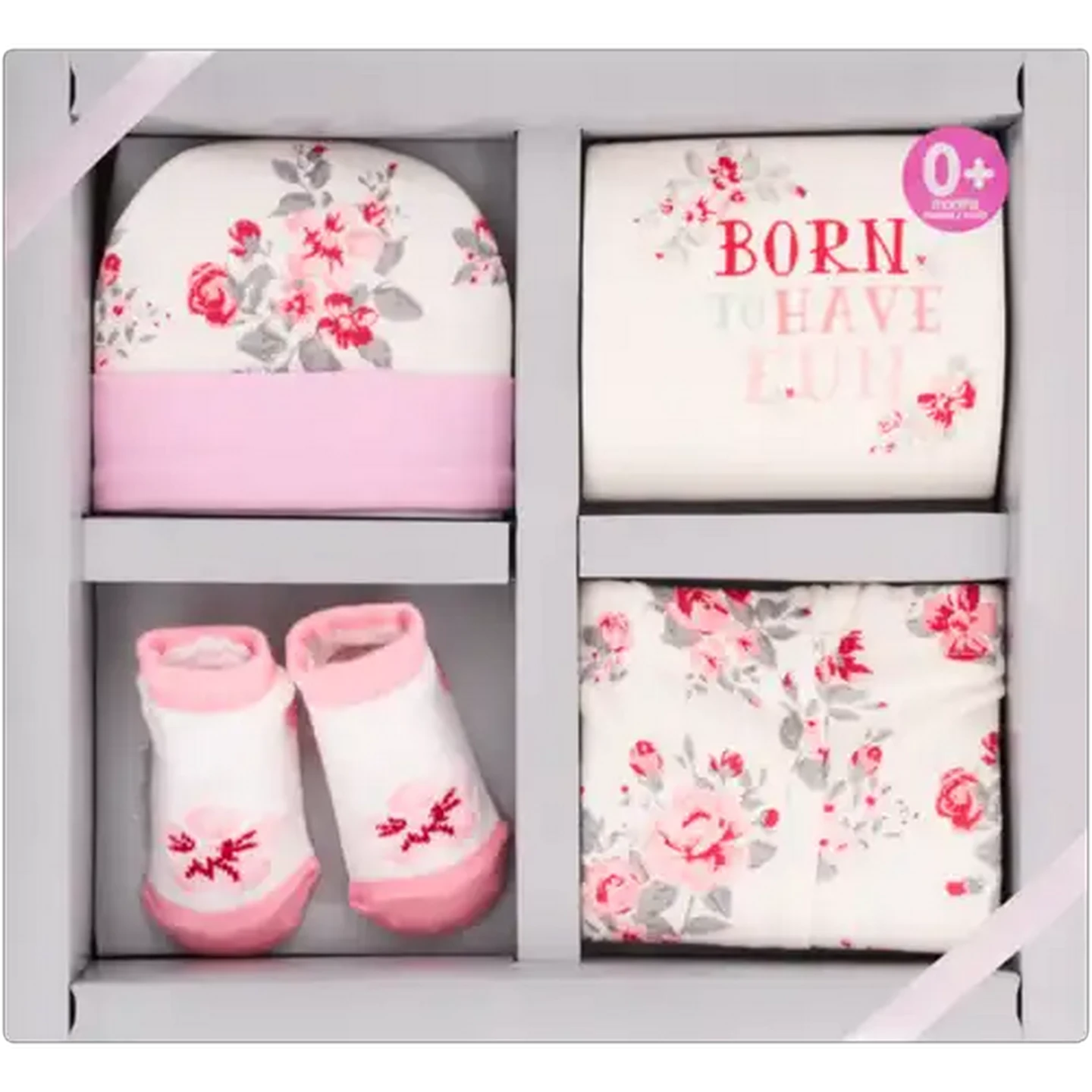 Image of Jolly Tots Basics Born To Have Fun Clothing Gift Set 4 Piece  0-6 Months