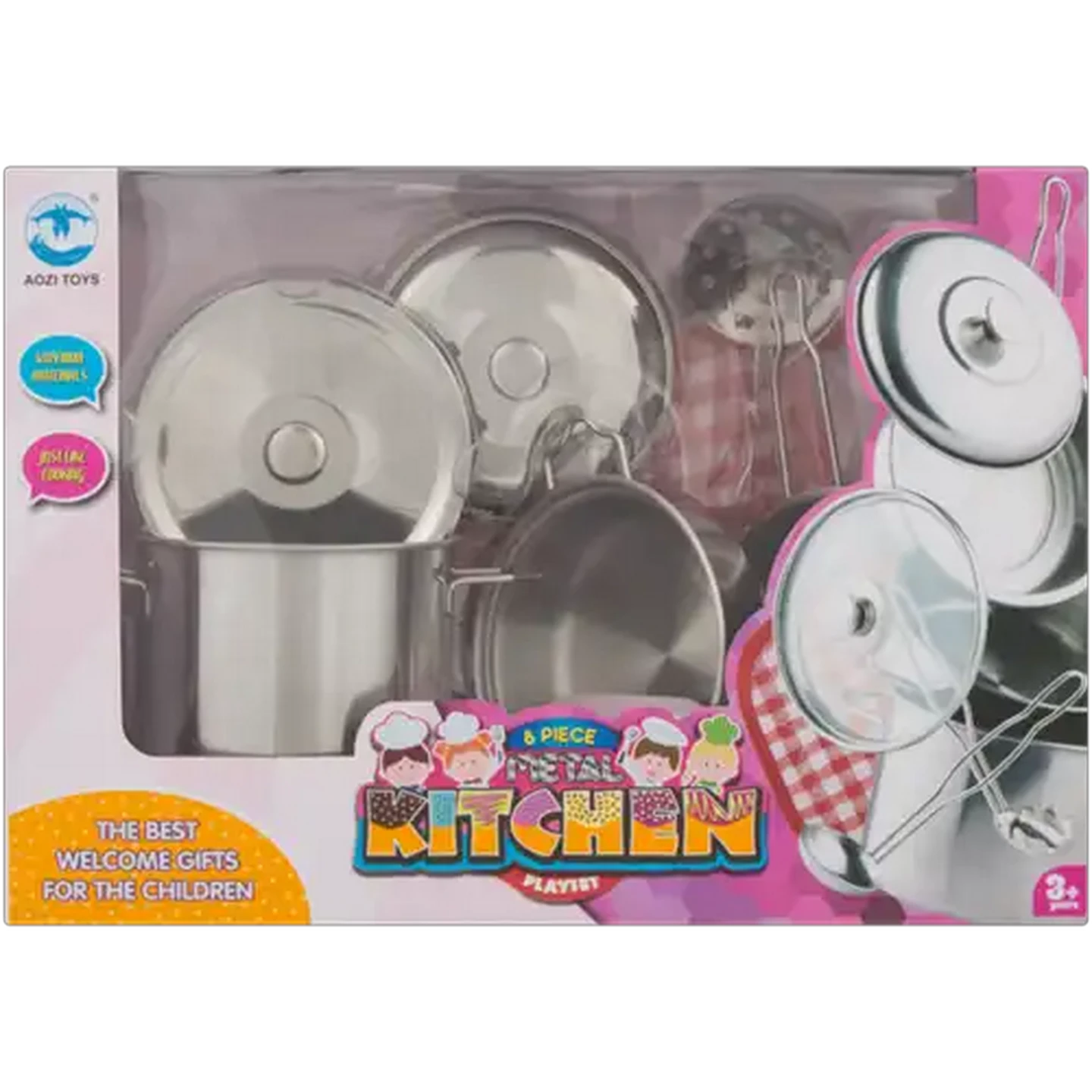 Image of Metal Kitchen Play Set 8 Piece