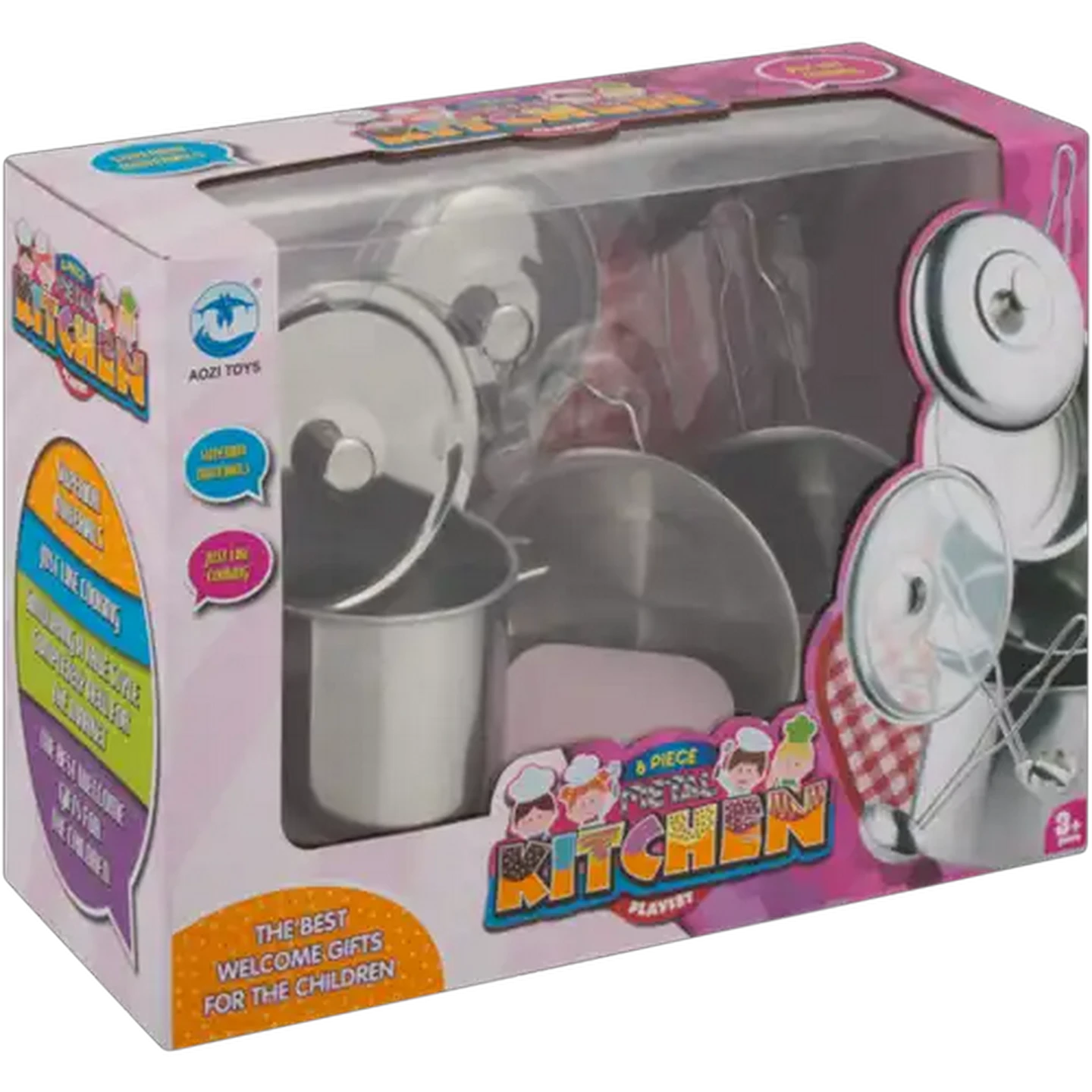 Image of Metal Kitchen Play Set 8 Piece