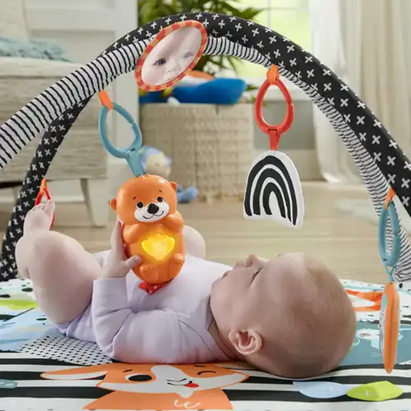 Image of Fisher-Price 3-In-1 Music, Glow And Grow Gym Activity Play Mat