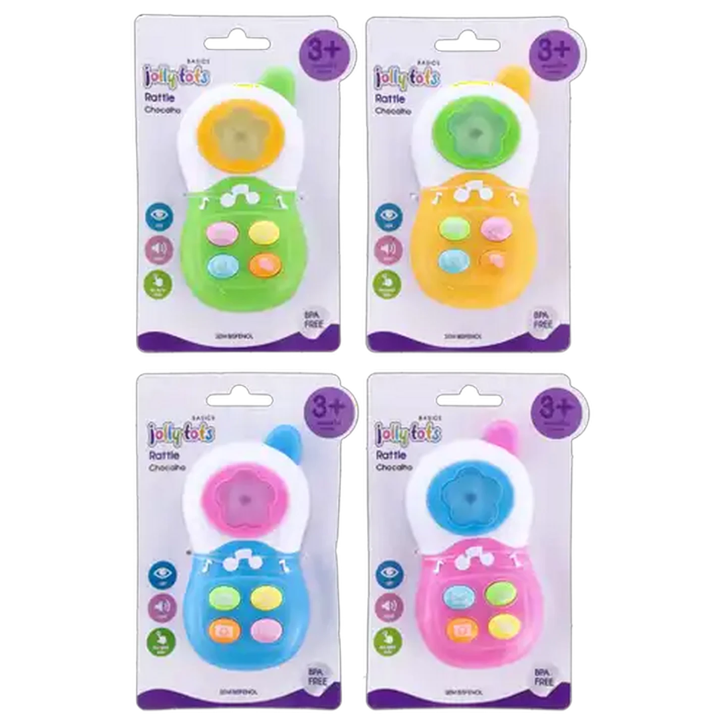 Image of Jolly Tots Baby Music Phone with Light 3 Months+ (Colour May Vary)