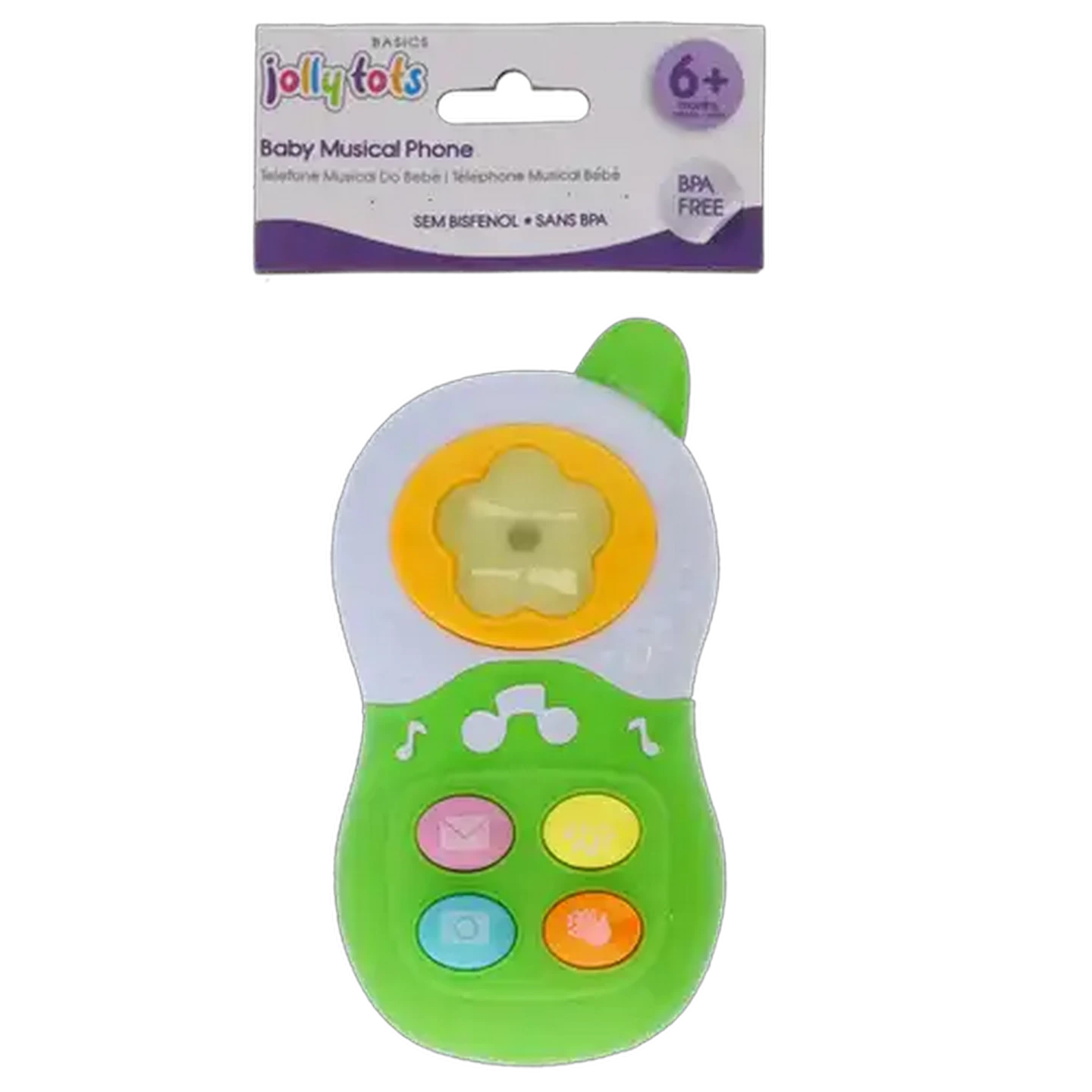 Image of Jolly Tots Baby Music Phone with Light 3 Months+ (Colour May Vary)