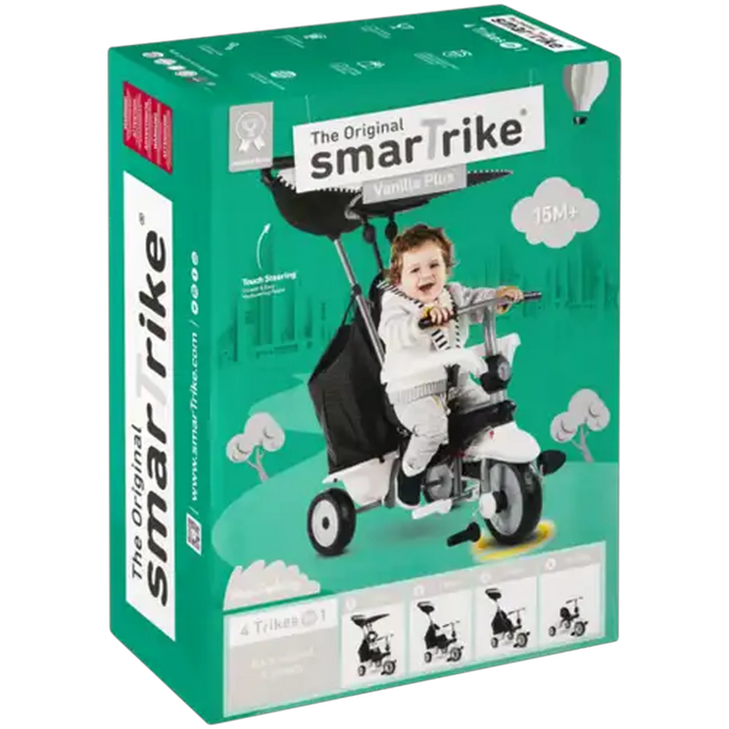 Image of smarTrike Black 4-In-1 Toddler Tricycle