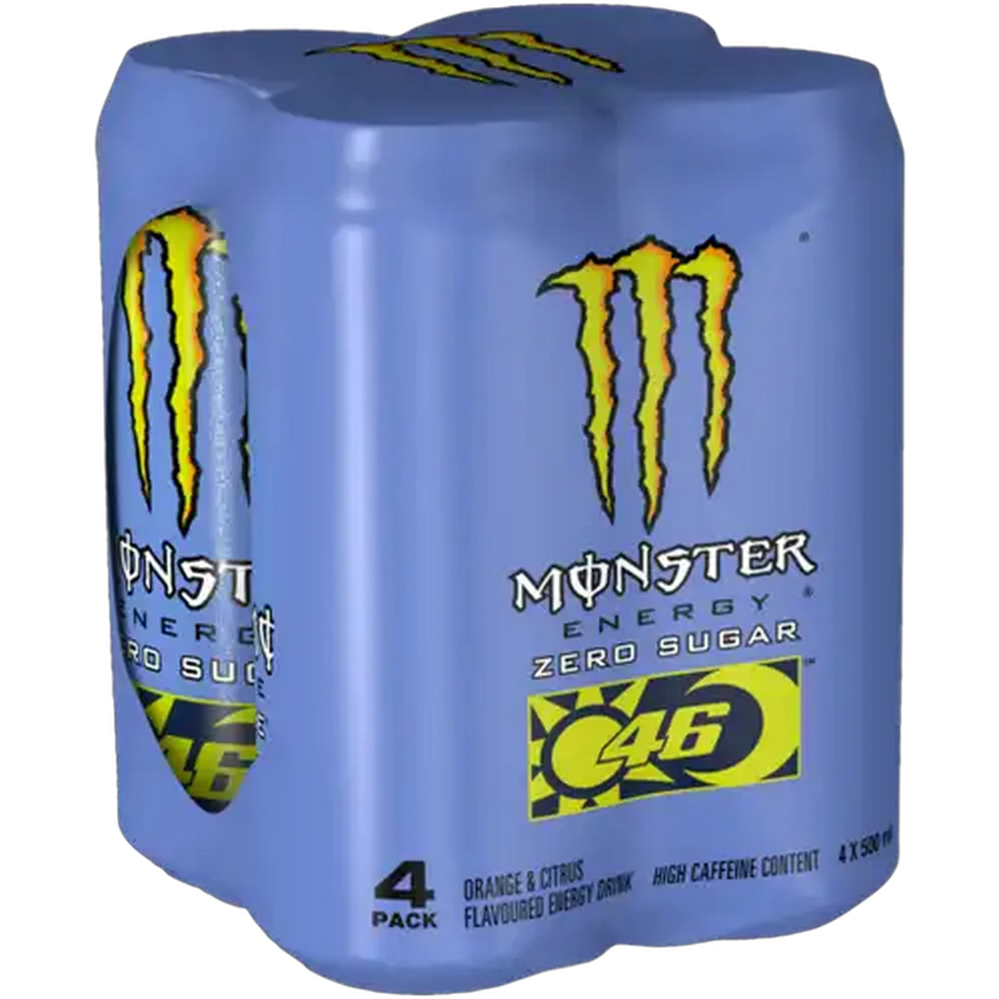 Image of Monster VR46 Zero Sugar Energy Drink 4 x 500ml