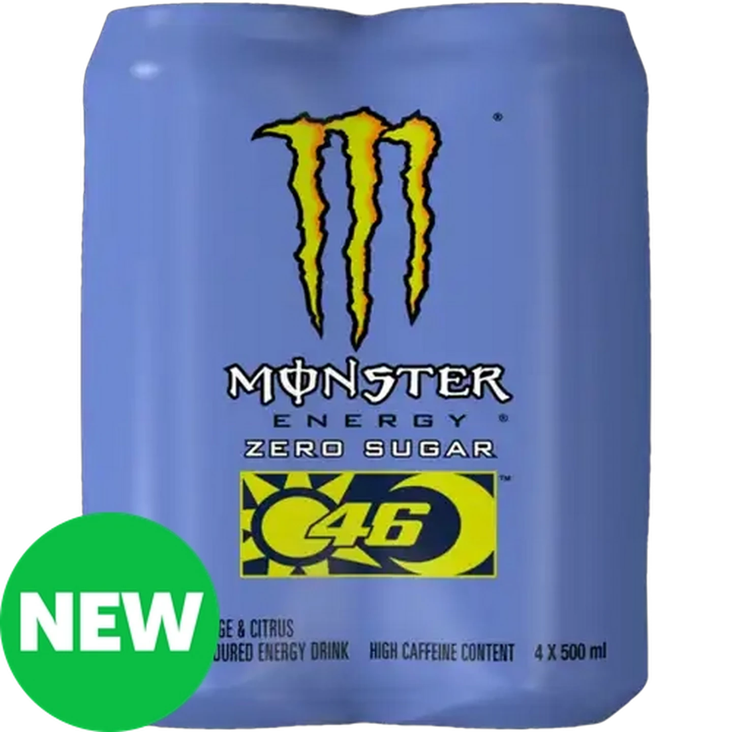 Image of Monster VR46 Zero Sugar Energy Drink 4 x 500ml