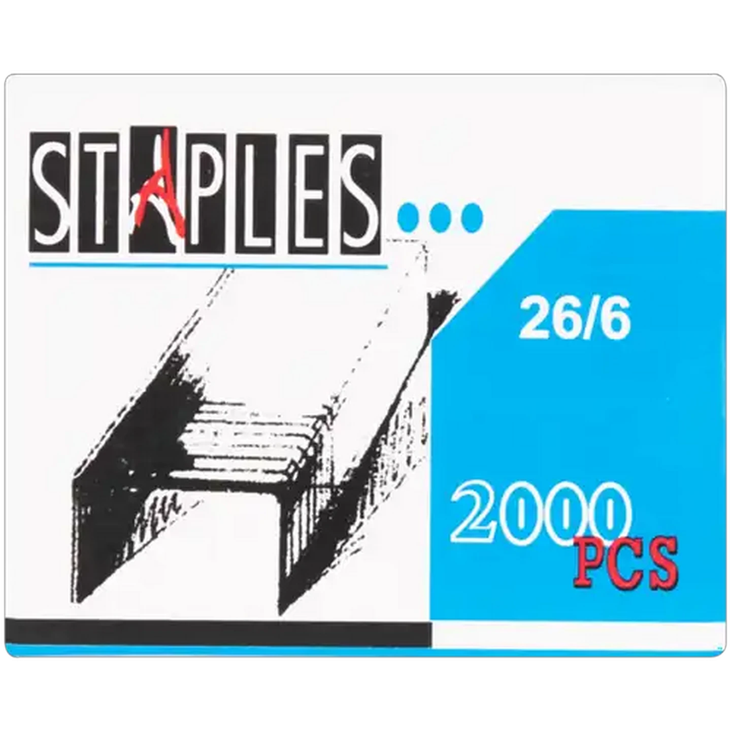 Image of Office Accessories 26/6 Staples 2000 Pack