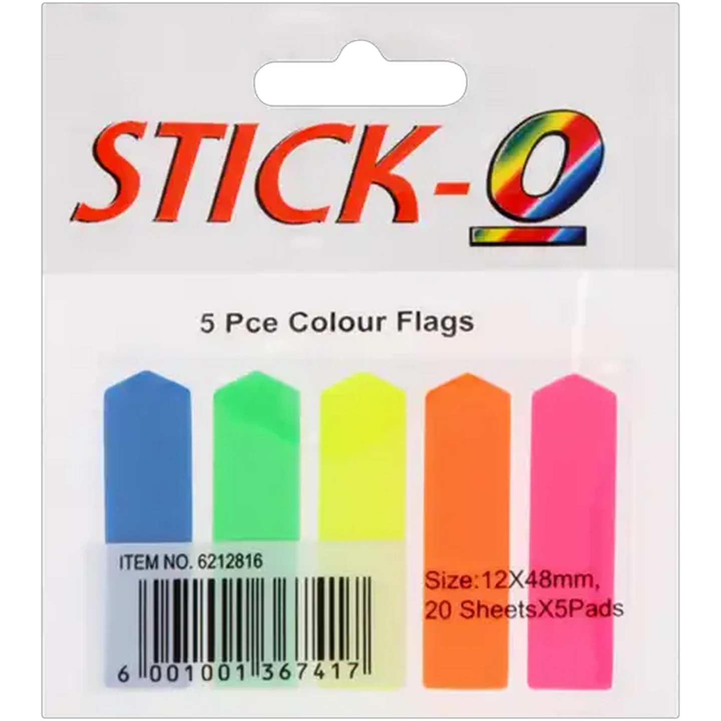 Image of Stick-O Multicoloured Page Flags 5-Pack