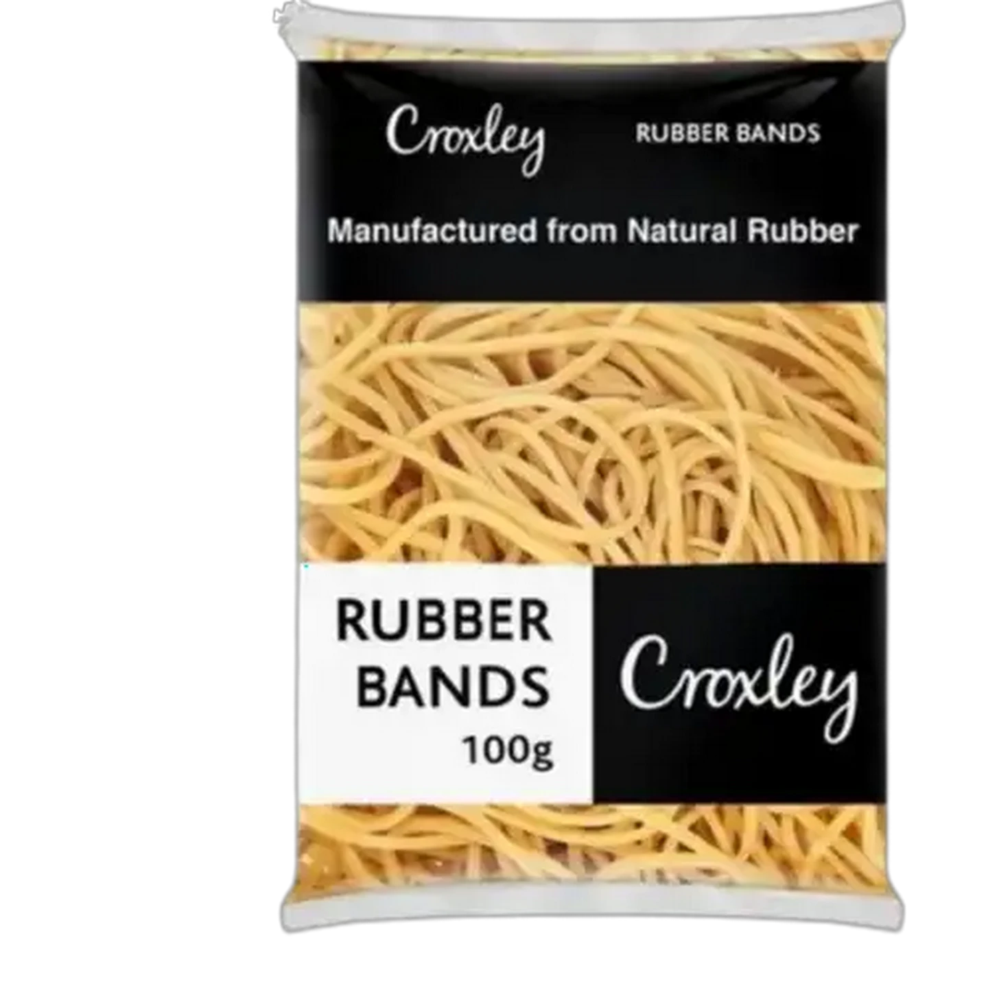 Image of Croxley Brown Rubber Bands 100g