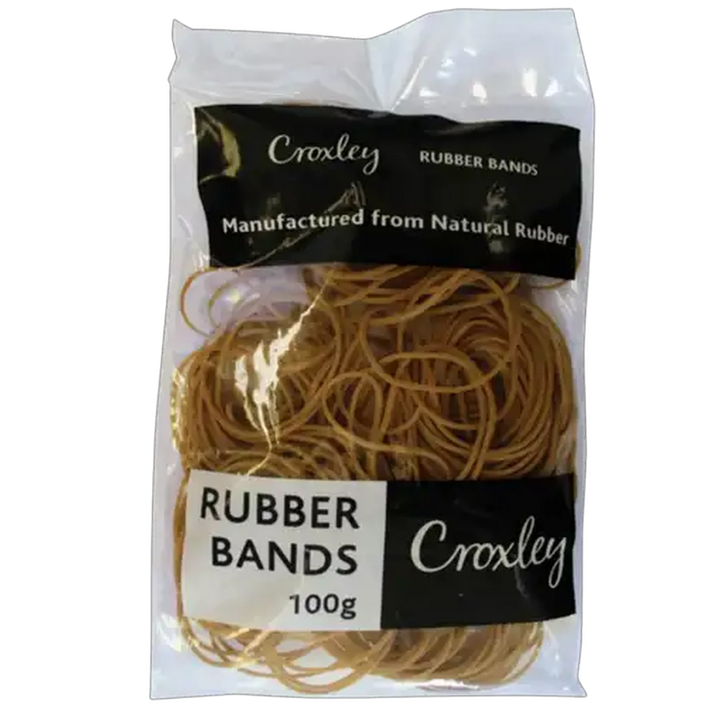 Image of Croxley Brown Rubber Bands 100g