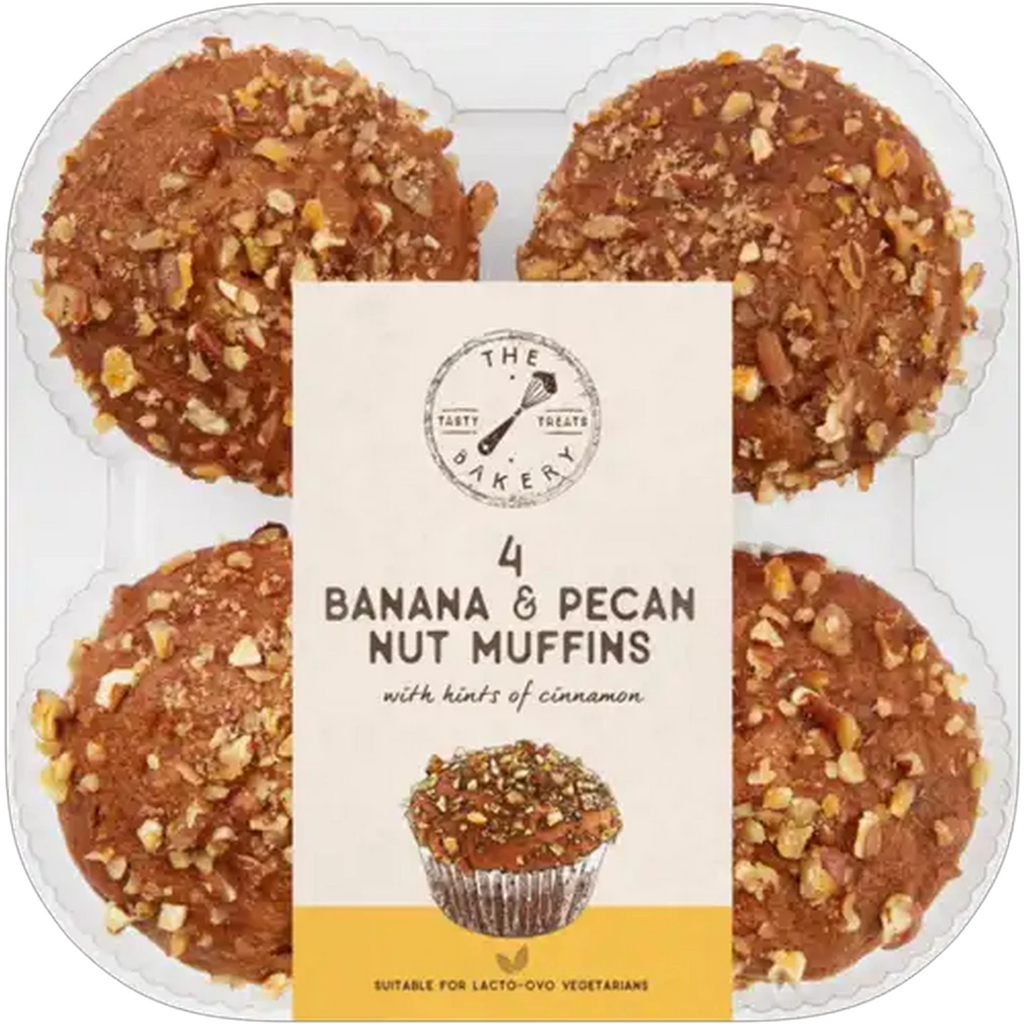 Image of The Bakery Banana & Pecan Nut Muffins 4 Pack