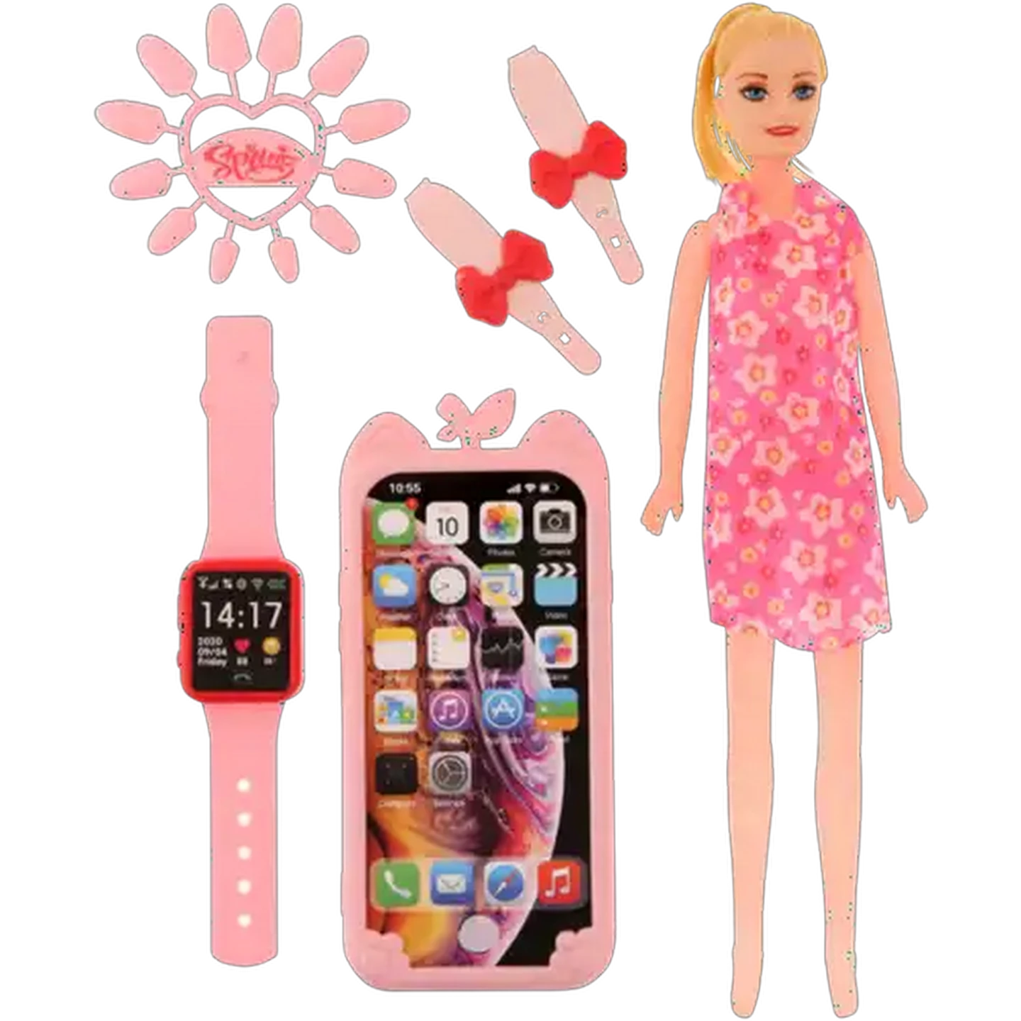 Image of QX Toys Fashion Girl Dress Me Up Beauty Set 6 Piece