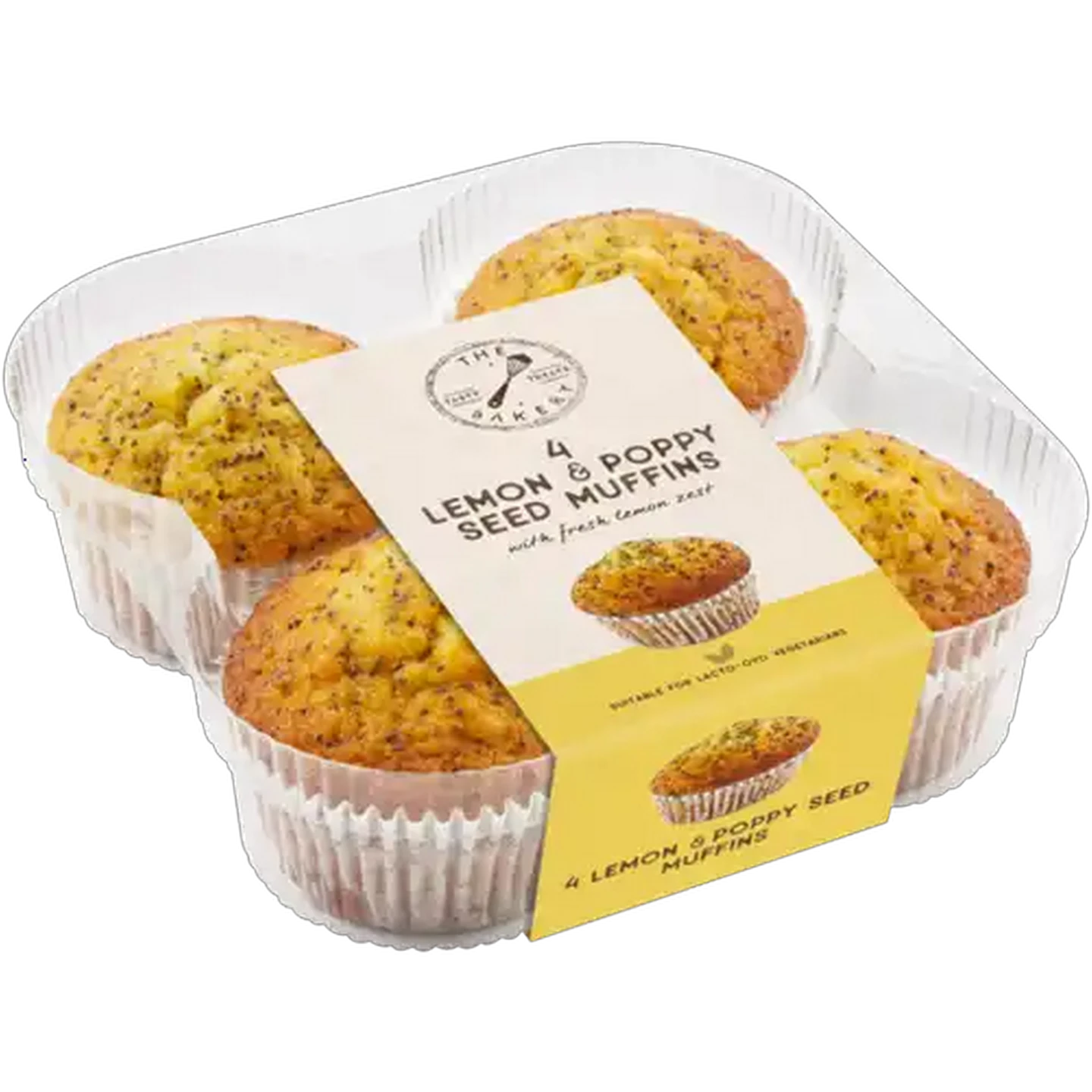 Image of The Bakery Lemon & Poppy Seed Muffins 4 Pack