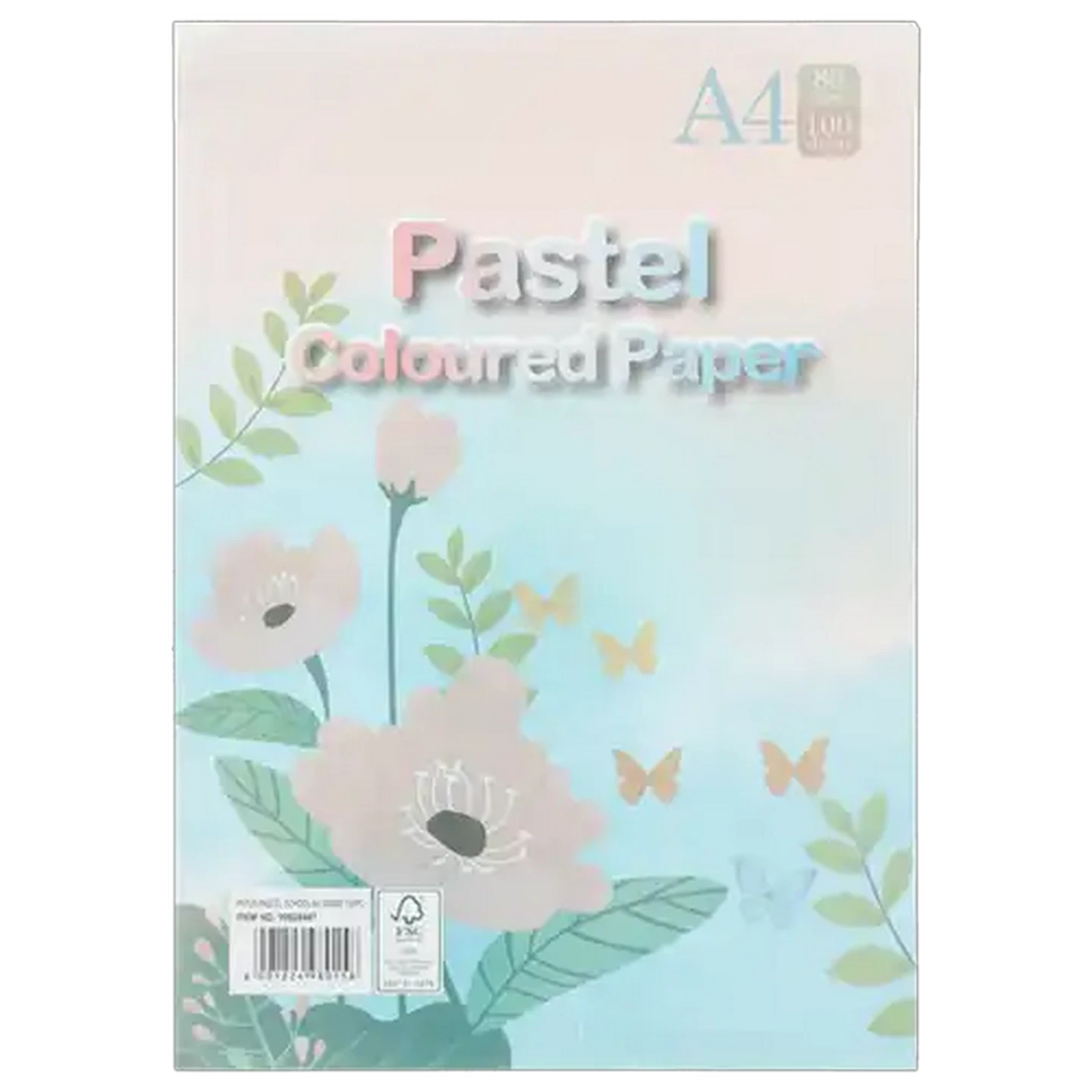 Image of School A4 Pastel Coloured Paper 100 Sheets