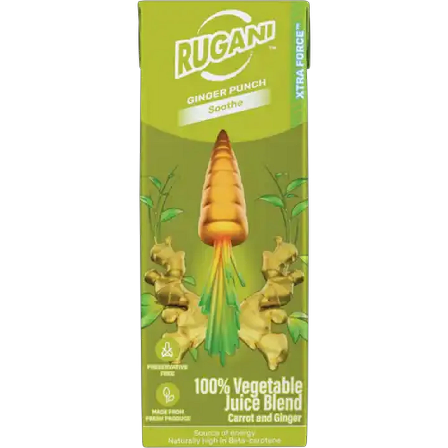 Image of Rugani Xtra Force Ginger Punch 100% Ginger Punch Vegetable Juice Blend 330ml