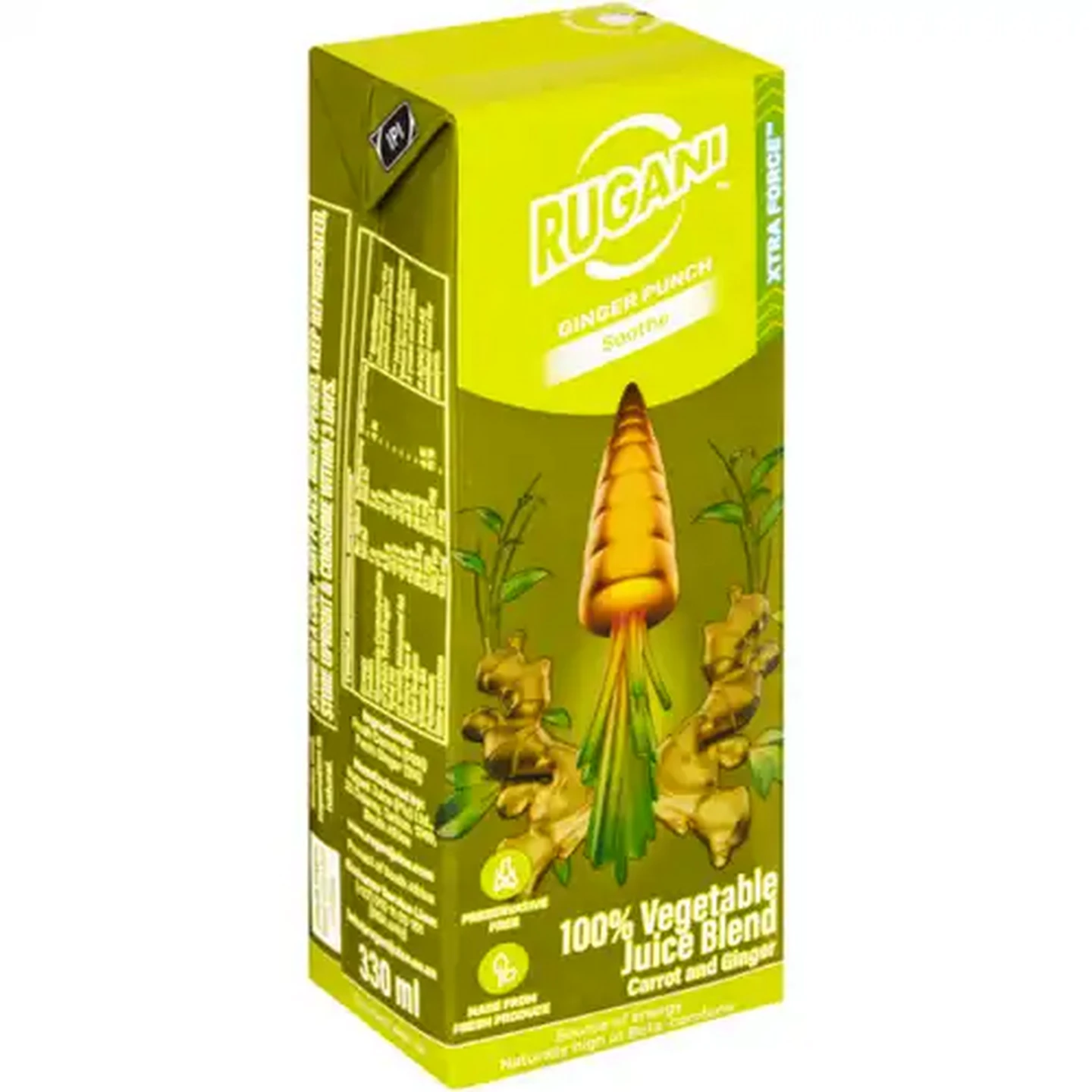 Image of Rugani Xtra Force Ginger Punch 100% Ginger Punch Vegetable Juice Blend 330ml