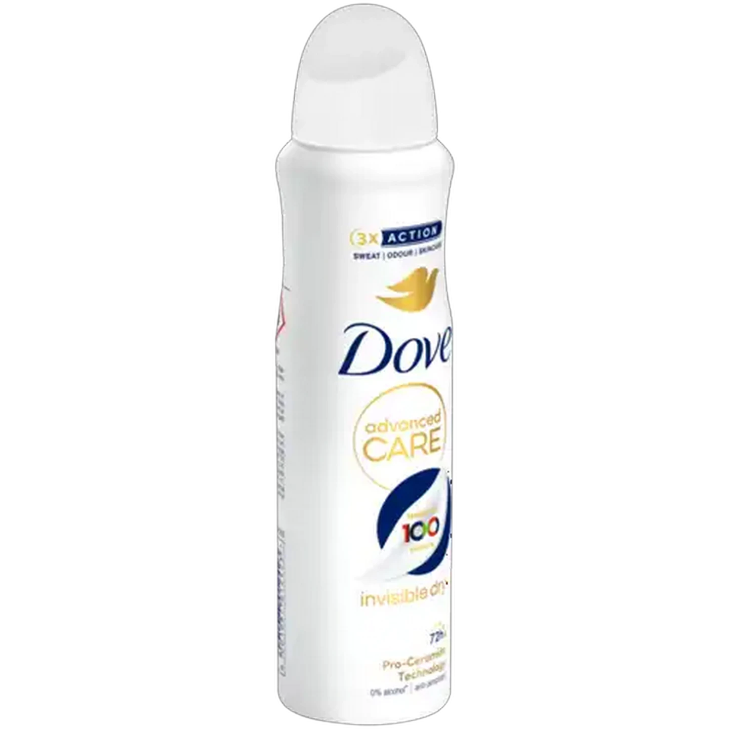 Image of Dove Advanced Care Alcohol Free Invisible Dry 0% Alcohol Anti-Perspirant Body Spray 150ml