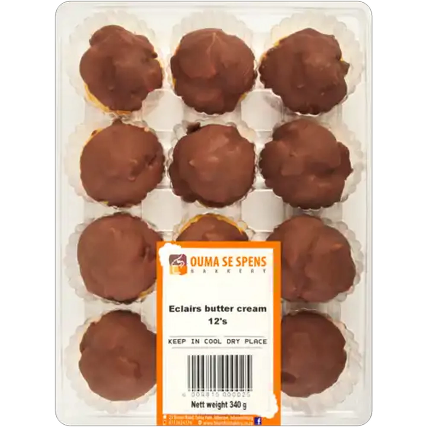 Image of Ouma Se Spens Bakery Butter Cream Eclairs 12 Pack