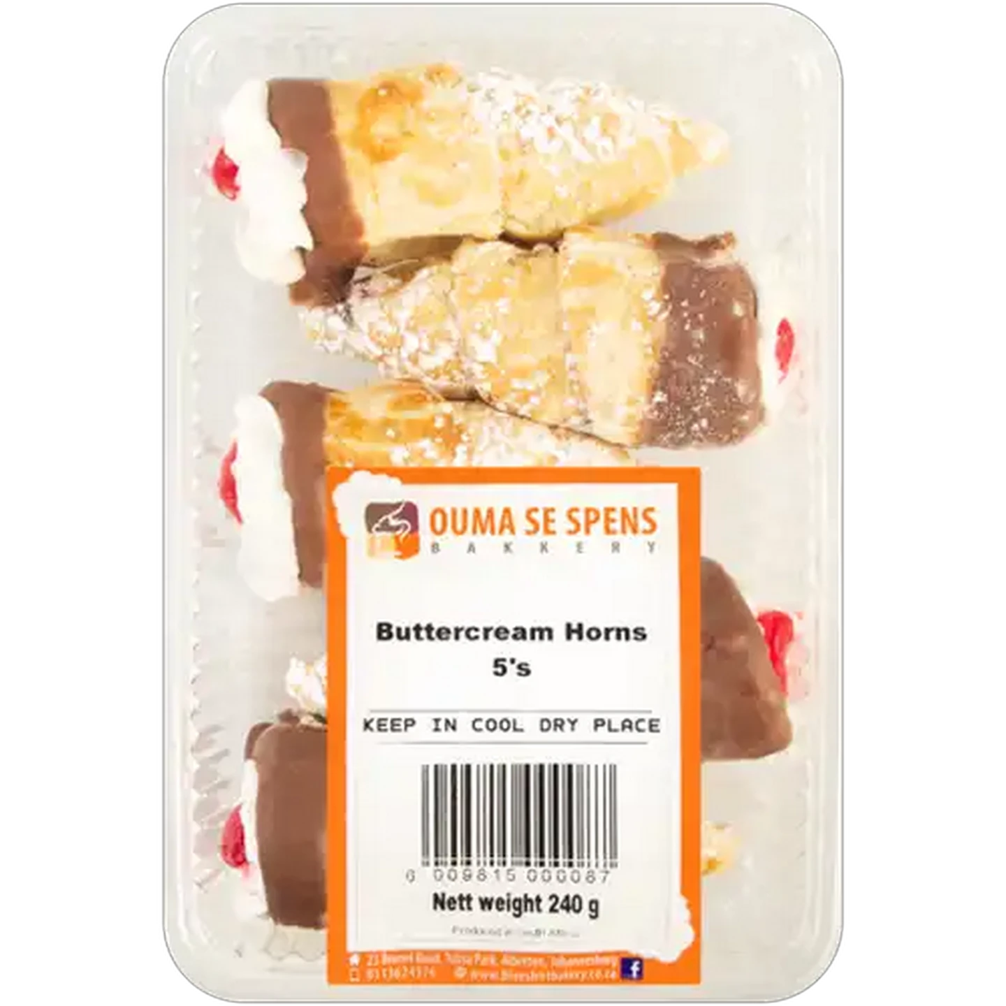 Image of Ouma Se Spens Bakery Buttercream Horns 5 Pack