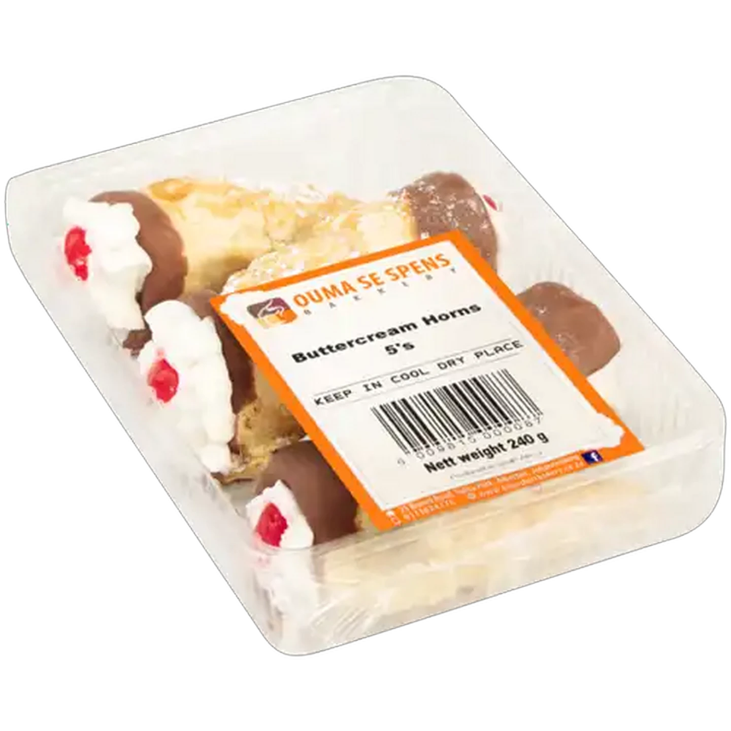 Image of Ouma Se Spens Bakery Buttercream Horns 5 Pack