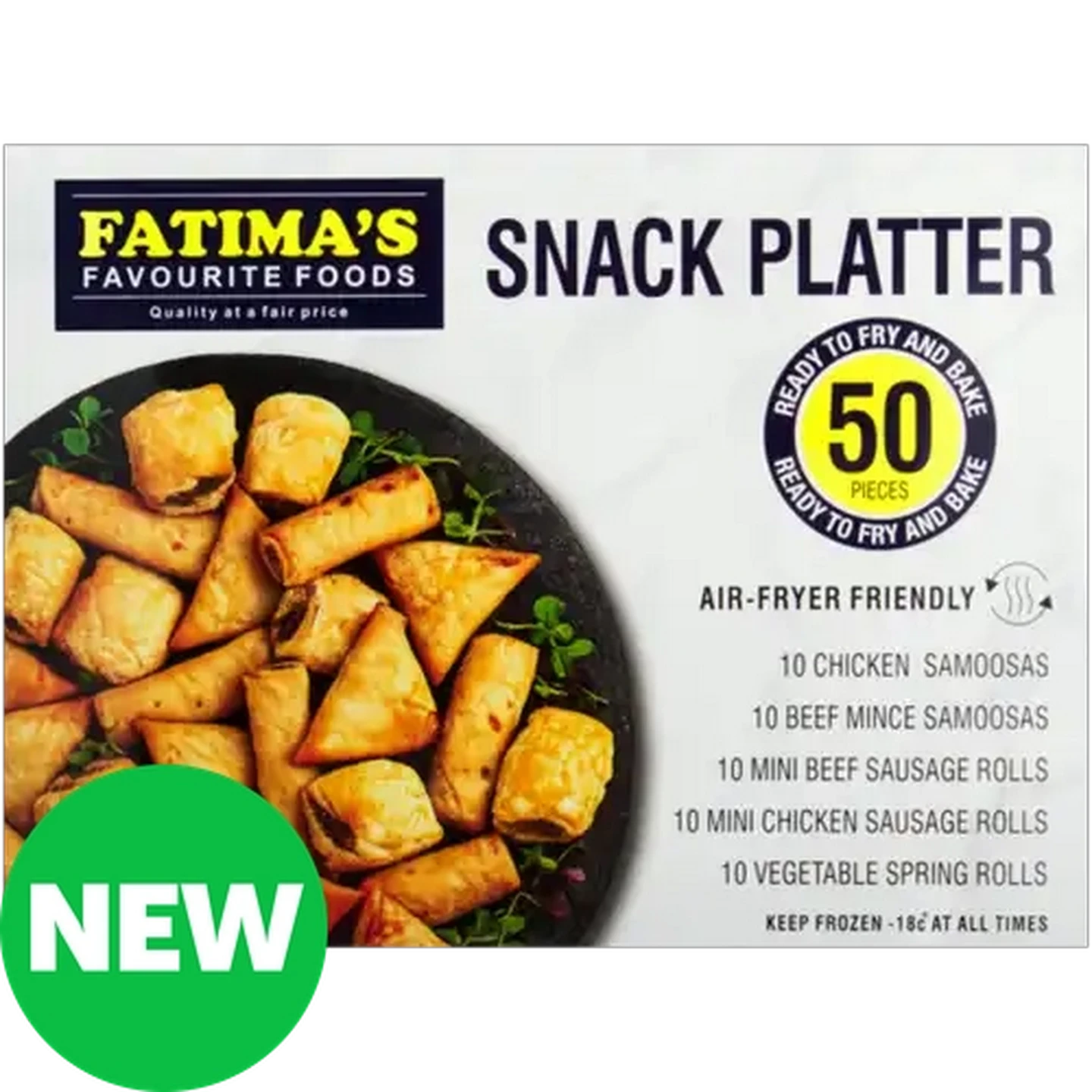 Image of Fatima's Favourite Foods Frozen Snack Platter 50 Piece