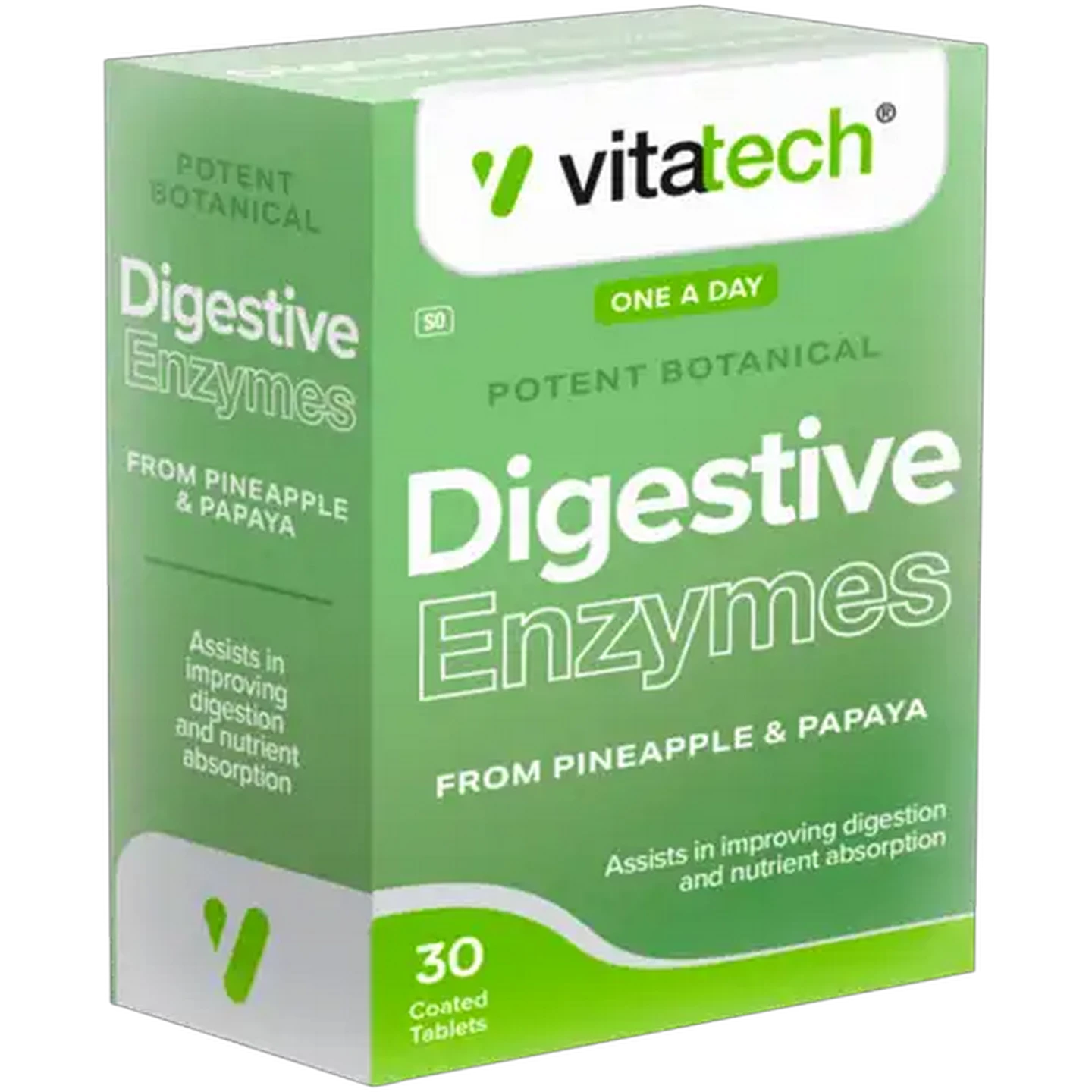 Image of Vitatech Pineapple & Papaya Digestive Enzymes Coated Tablets 30-Pack