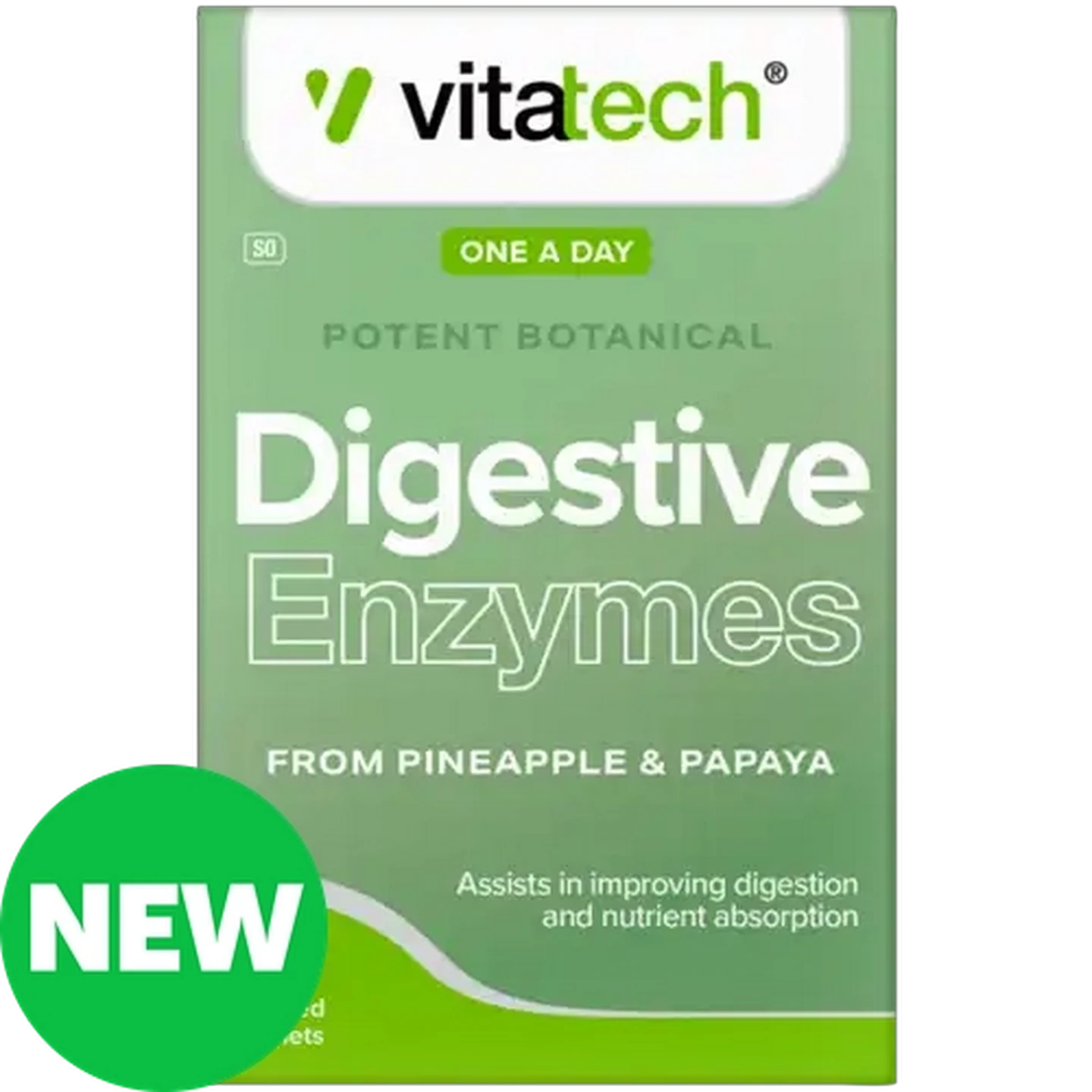 Image of Vitatech Pineapple & Papaya Digestive Enzymes Coated Tablets 30-Pack