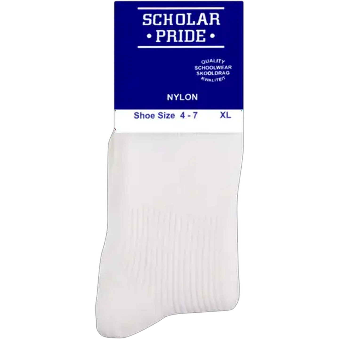 Image of Scholar Pride White School Socks 2 Pair
