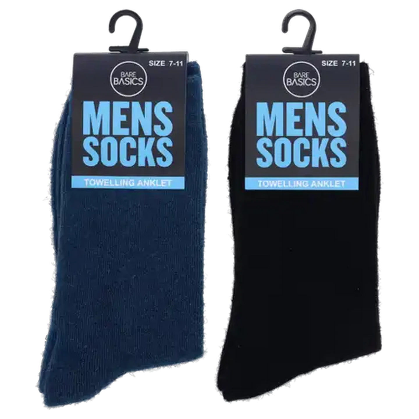 Image of Bare Basics Men's Towelling Anklet Socks (Colour May Vary)