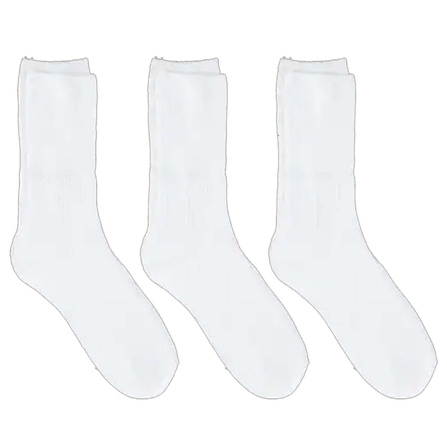 Image of Bare Basics Girls White School Socks 6-8 Years 3-Pack