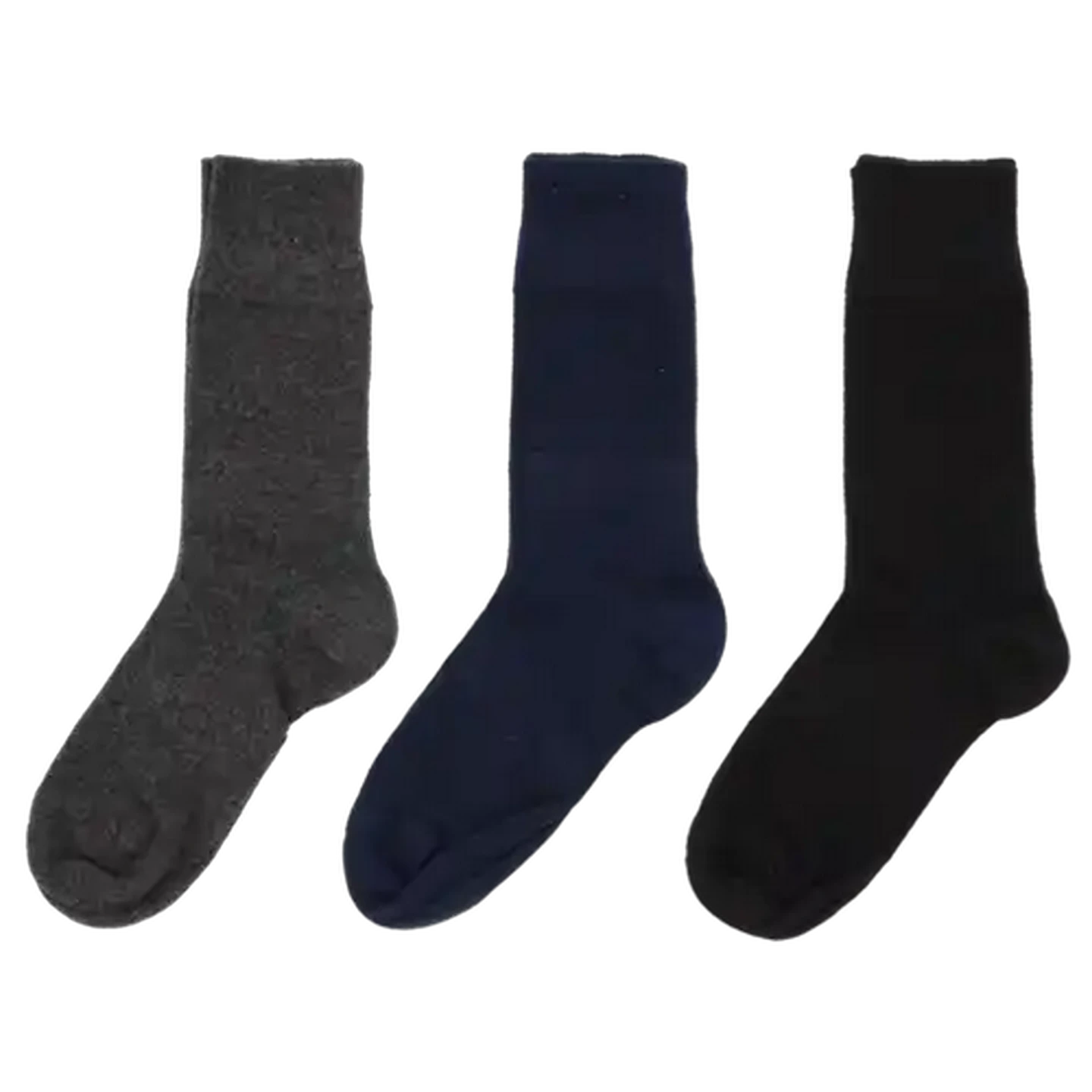 Image of Bare Basics Mens Cotton Rich Non-Elastic Health Socks 7-11 (Colour May Vary)