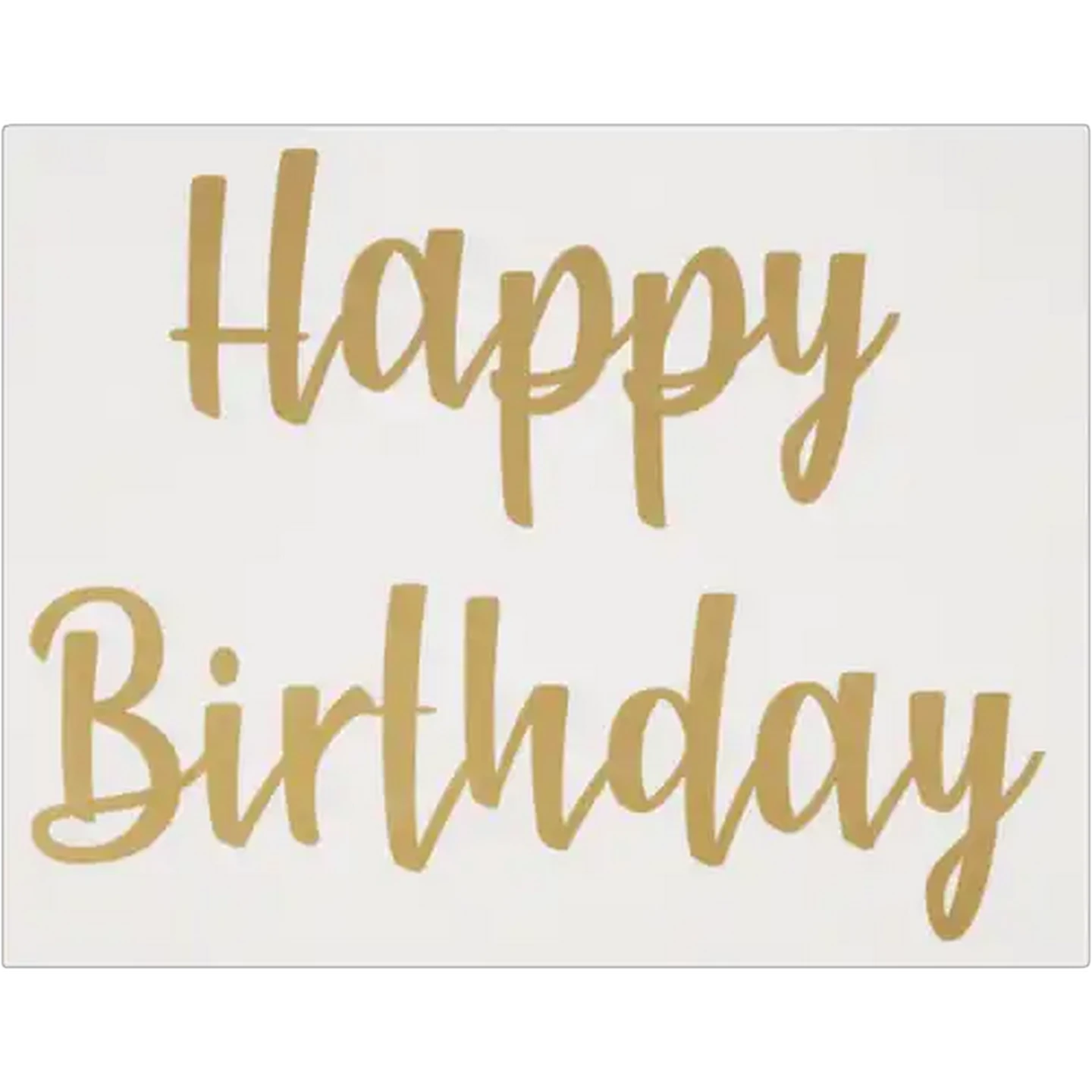 Image of Party Xpress Gold Happy Birthday Sticker