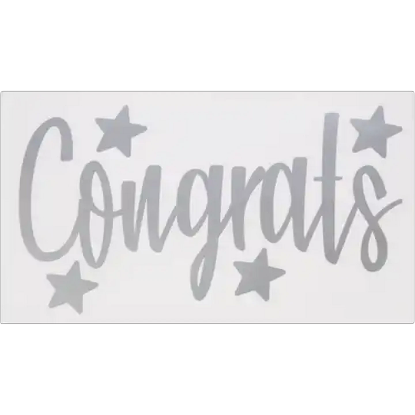 Image of Party Xpress Silver "Congrats" Sticker