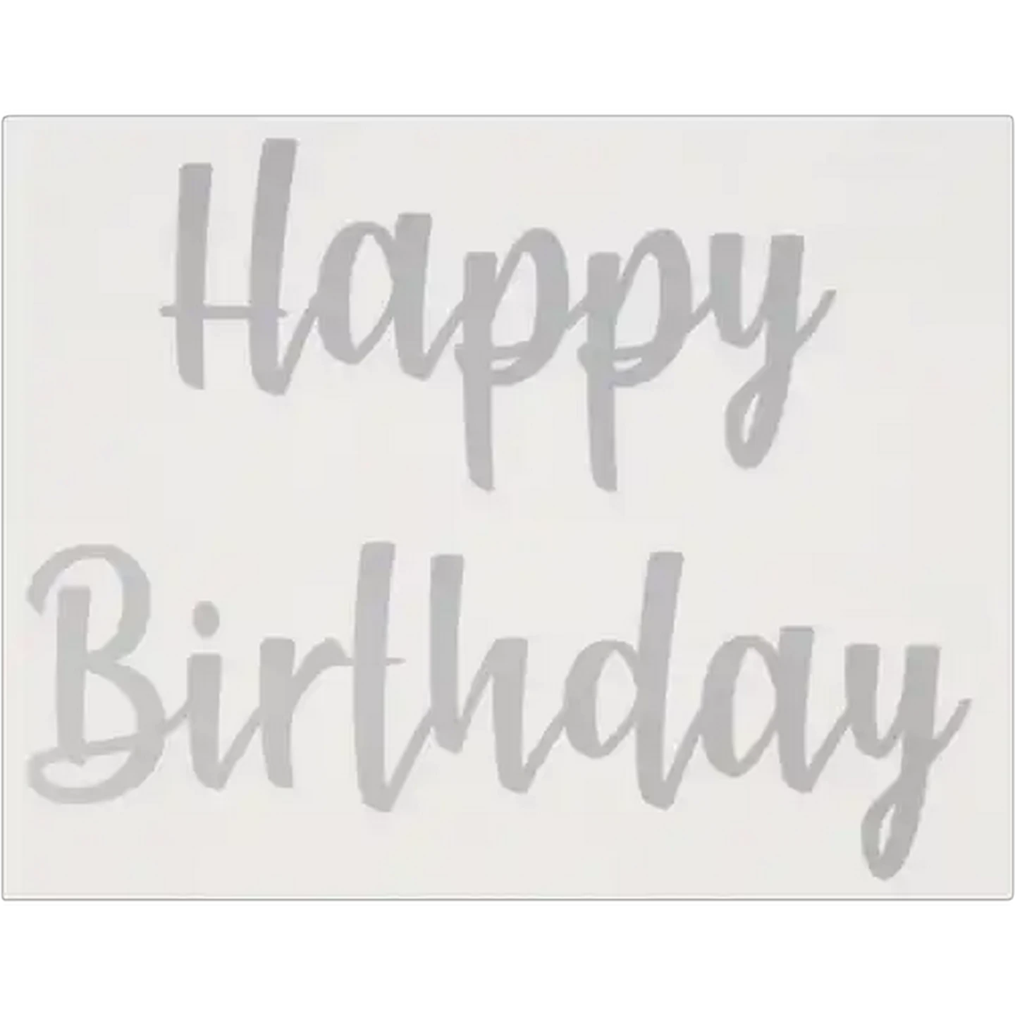 Image of Party Xpress Silver Happy Birthday Sticker