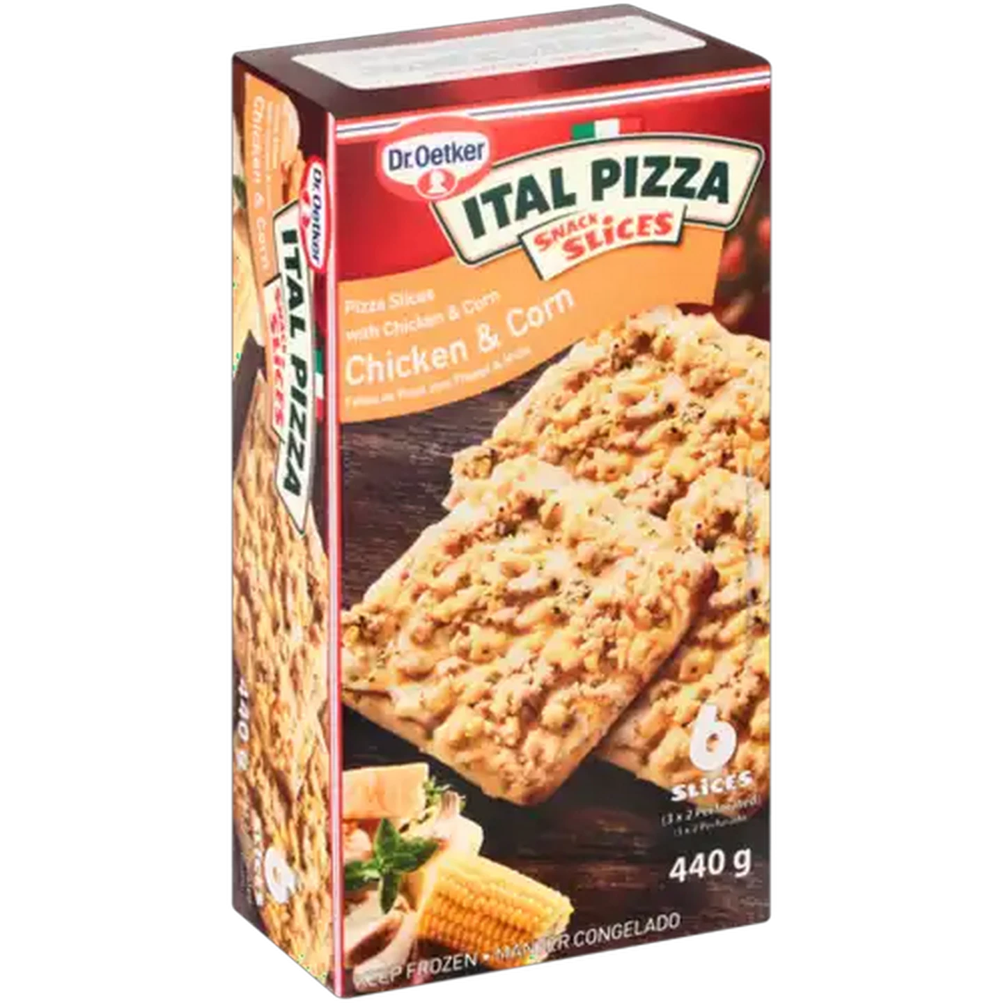 Image of Dr. Oetker Ital Pizza Snack Slices Chicken & Corn Pizza 6 Pack