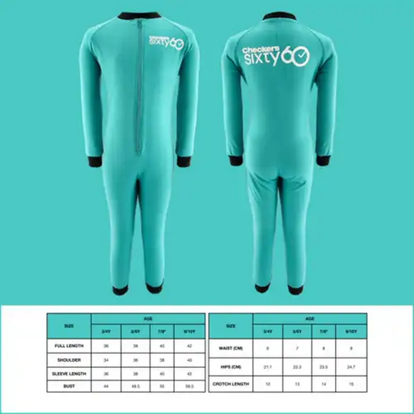 Image of Sixty60 Kids Teal Jumpsuit 5-6 Years