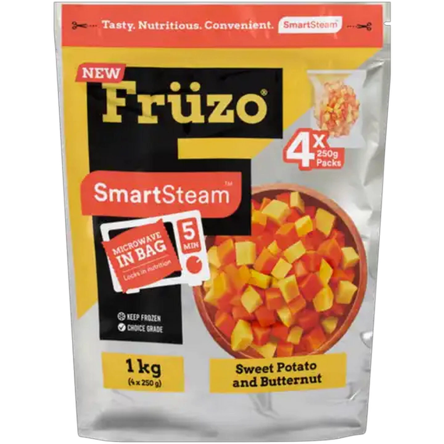 Image of Früzo SmartSteam Frozen Sweet Potato and Butternut 4 x 250g